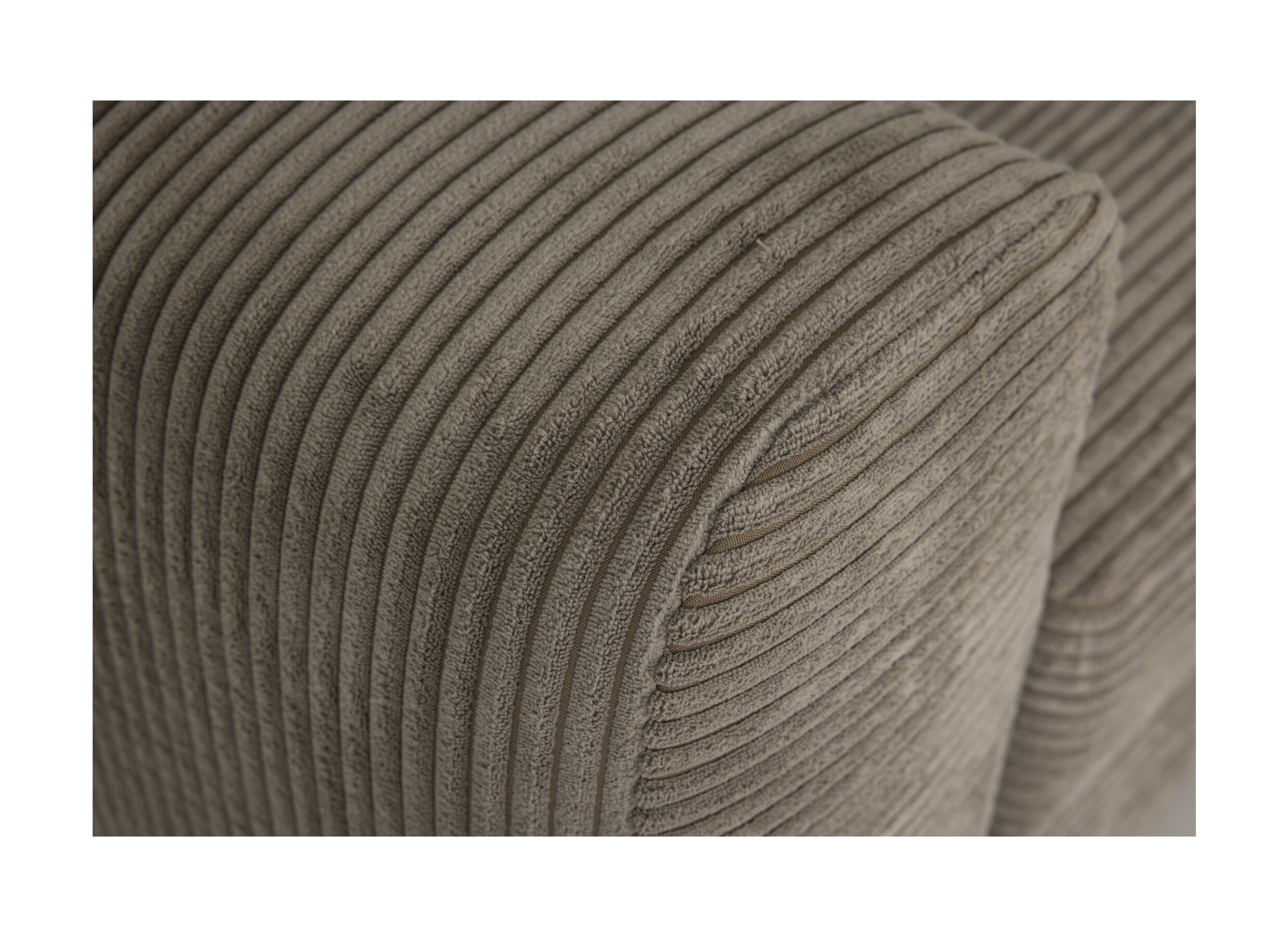 Detail - Canapé d'angle Slider 279 x 186 cm - tissu ribcord - marron avec fonction lit