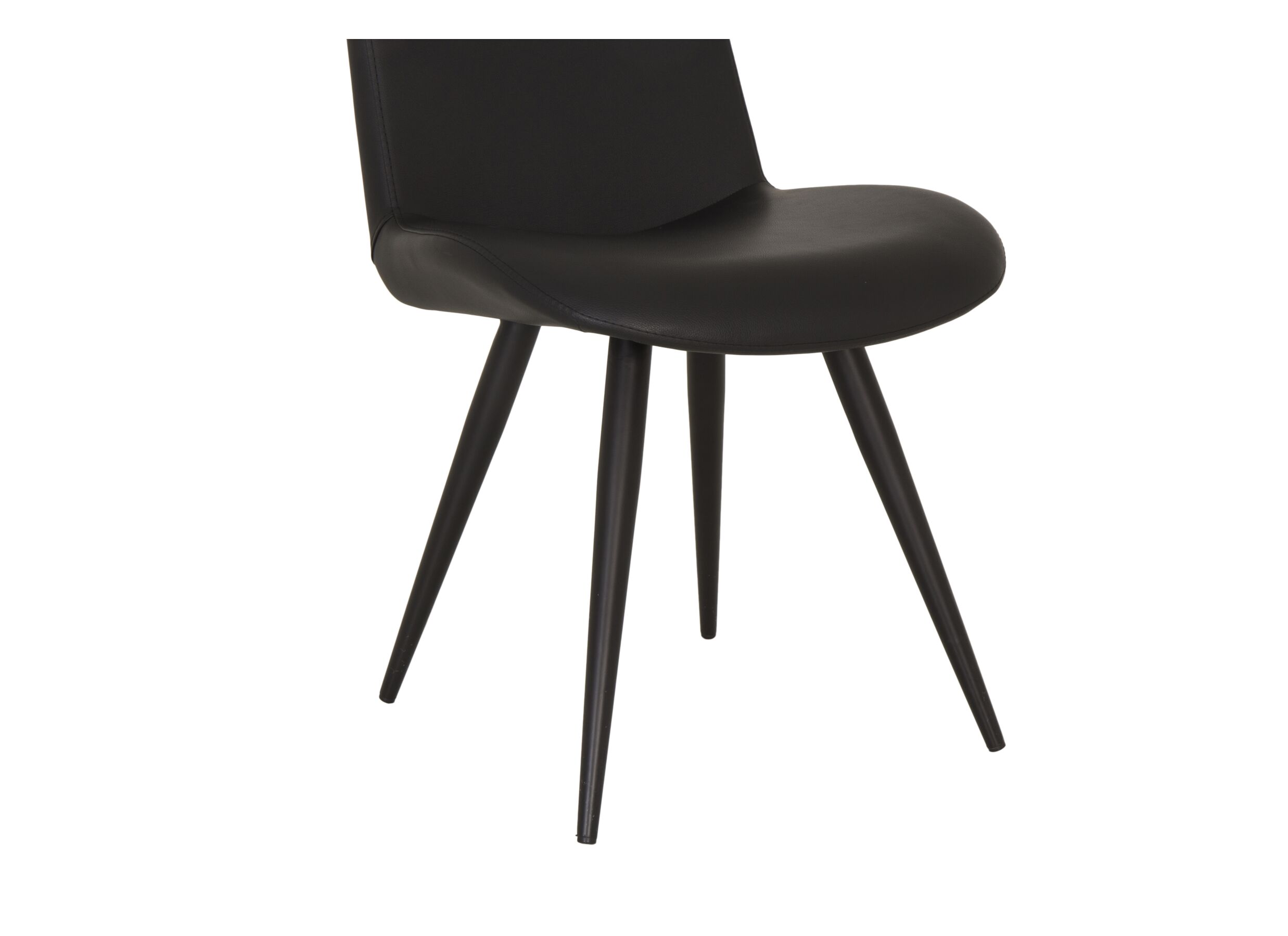 Detail - Chaise Yack 49x63x87,5cm - similicuir/acier - noir