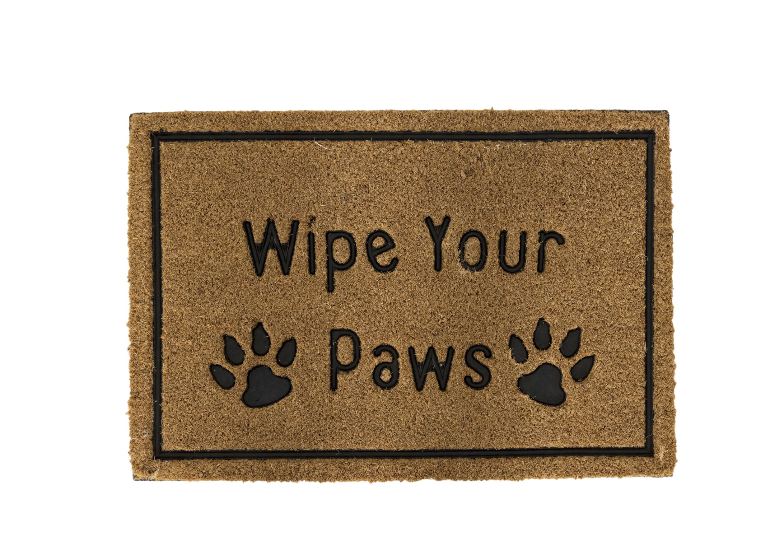 Deurmat Paws 60x40cm kunststof bruin