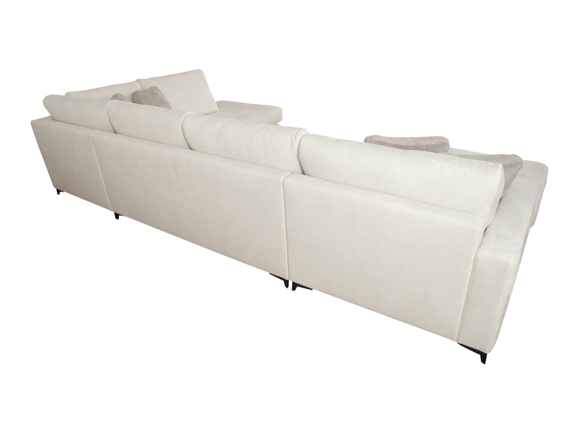 Aperçu - Canapé d'angle Izmir 378x230cm - tissu - greige