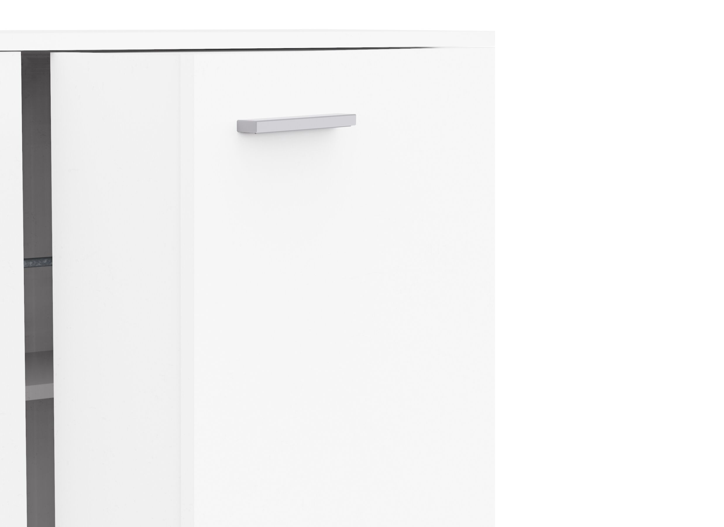 Detail - Armoire à chaussures Cube 100x33x114cm - décor - blanc