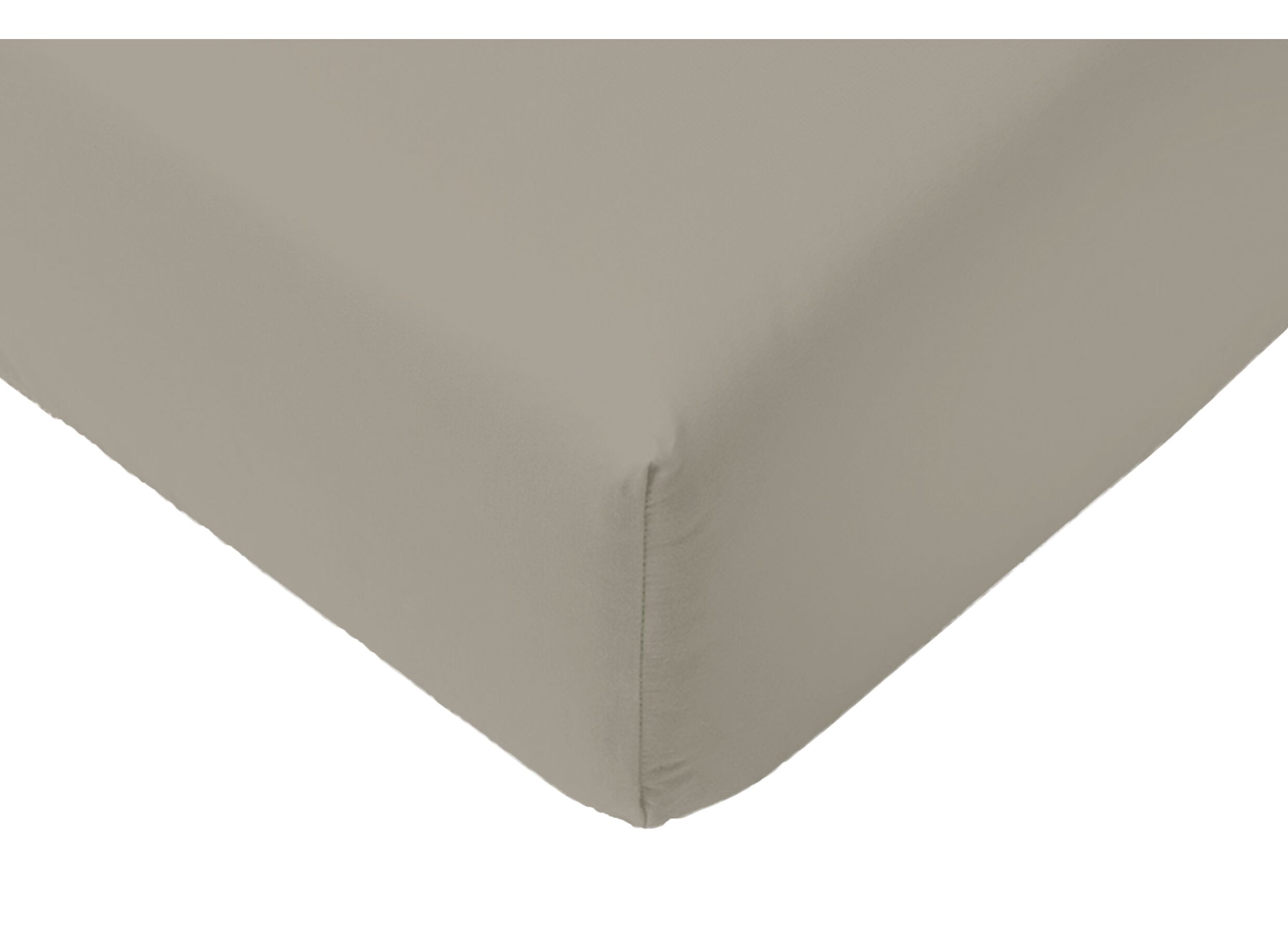 Plus Important - Drap-housse Lauren 180x200cm - jersey coton - mastic