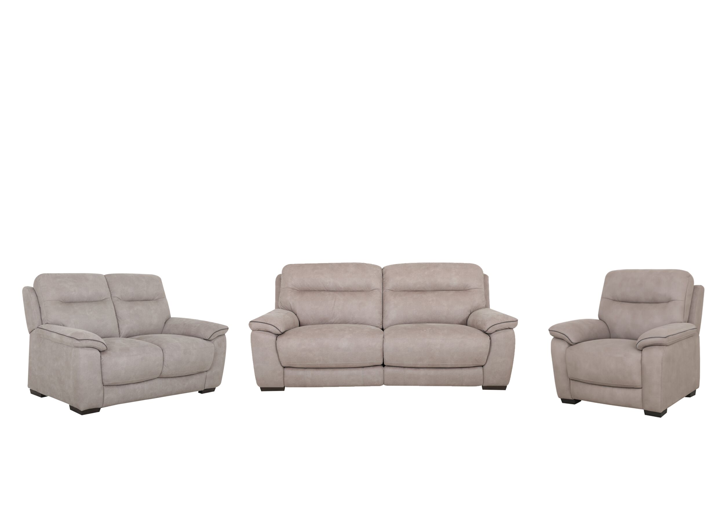 Zetel Judd 2 - Zetel Judd 2,5+2+1-zit - stof - silver grey
