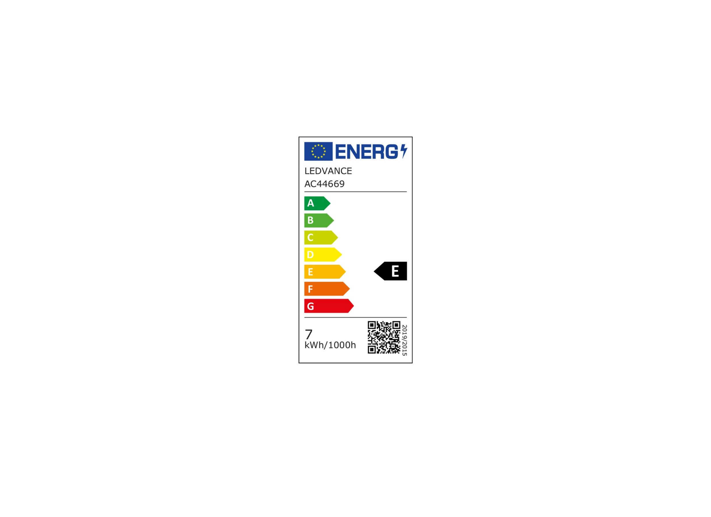 Energielabel - Ledlamp Retrofit 1x7W E27