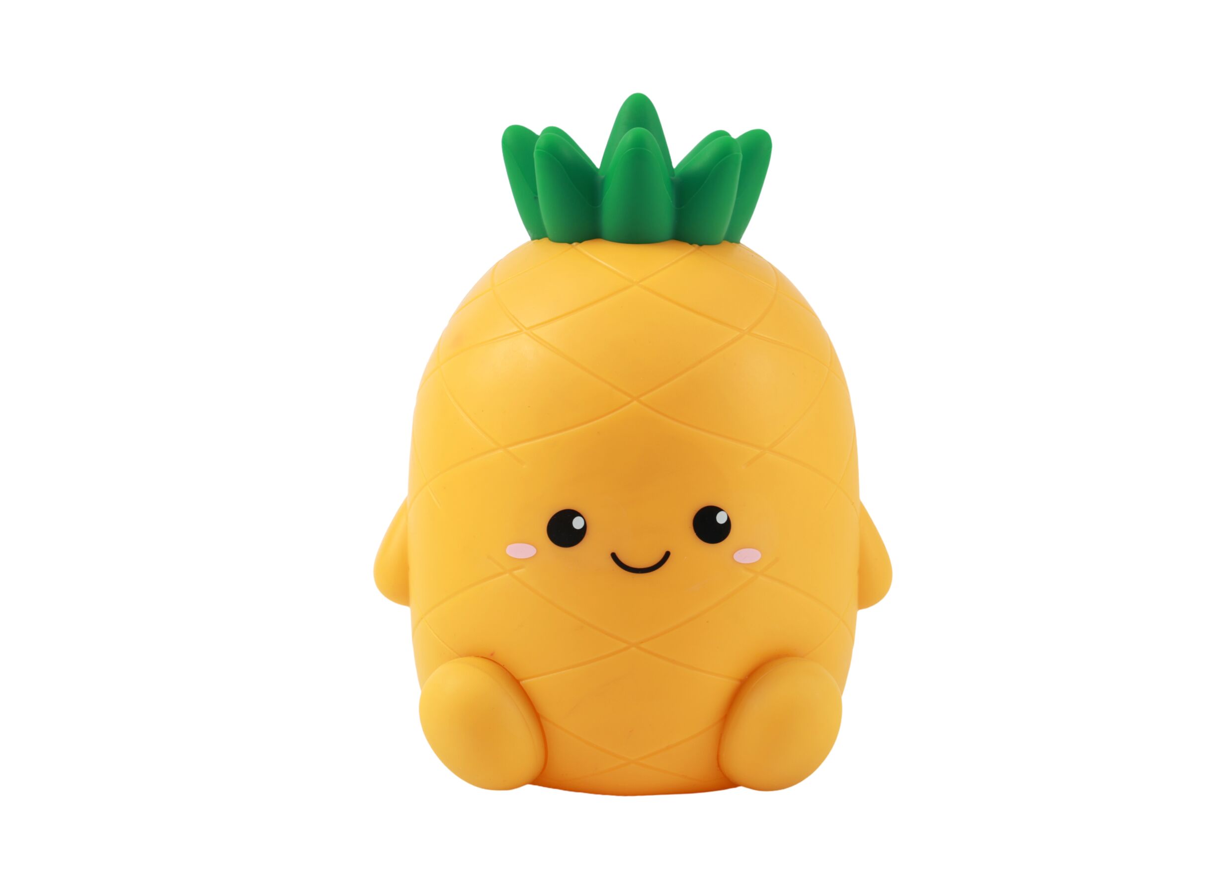 Overzichtsfoto - Nachtlampje Poppy Pineapple 13,7x10x16cm - silicone - geel