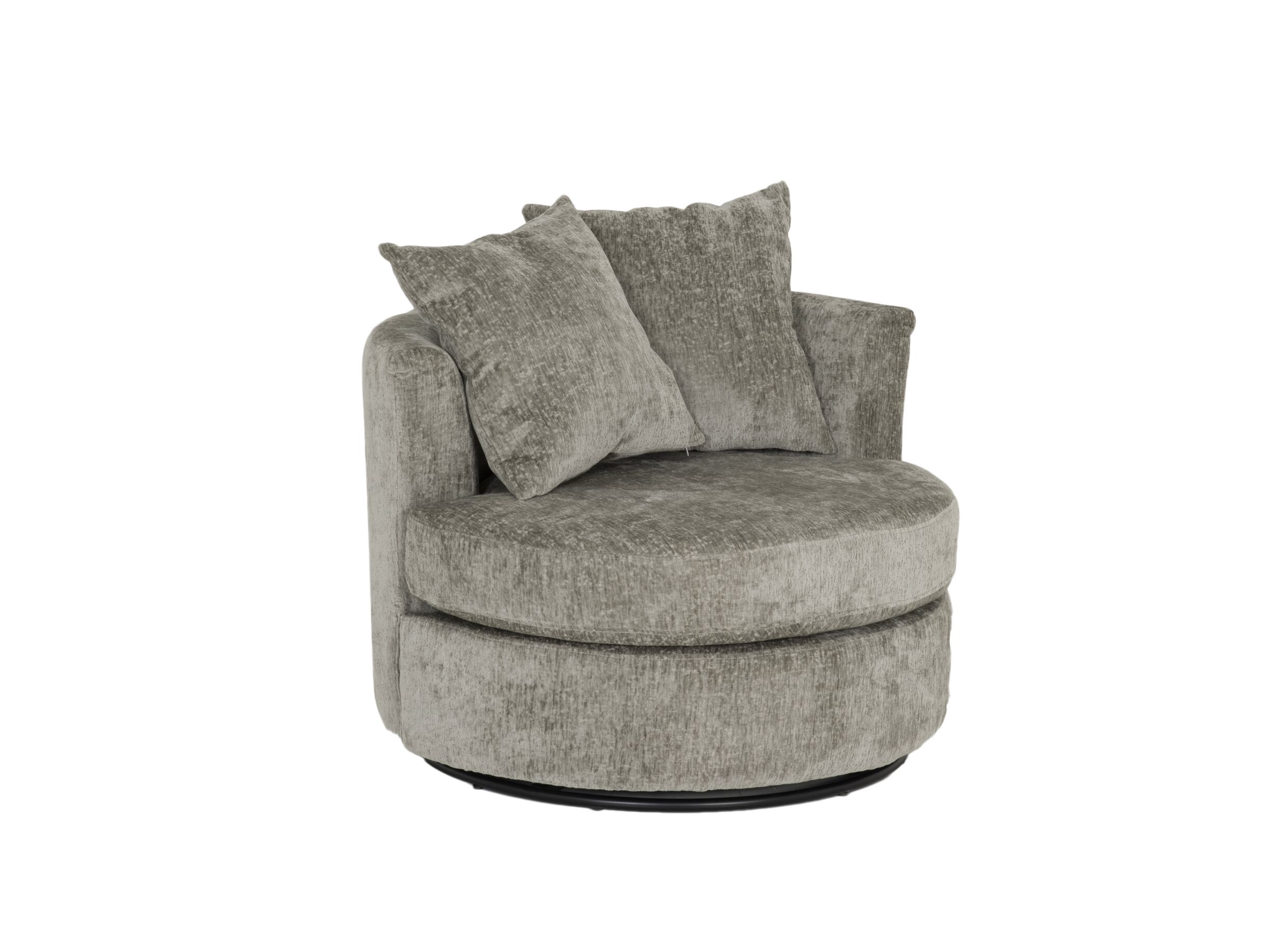 Fauteuil pivotant Dynamo tissu greige - Fauteuil pivotant Dynamo 93,5x88x84cm - tissu - greige