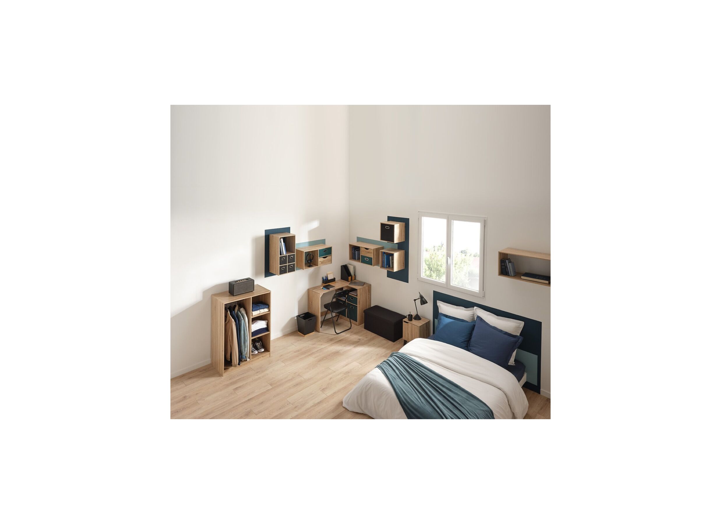 Foto ambiance - Boite de rangement 31x31x31cm noir