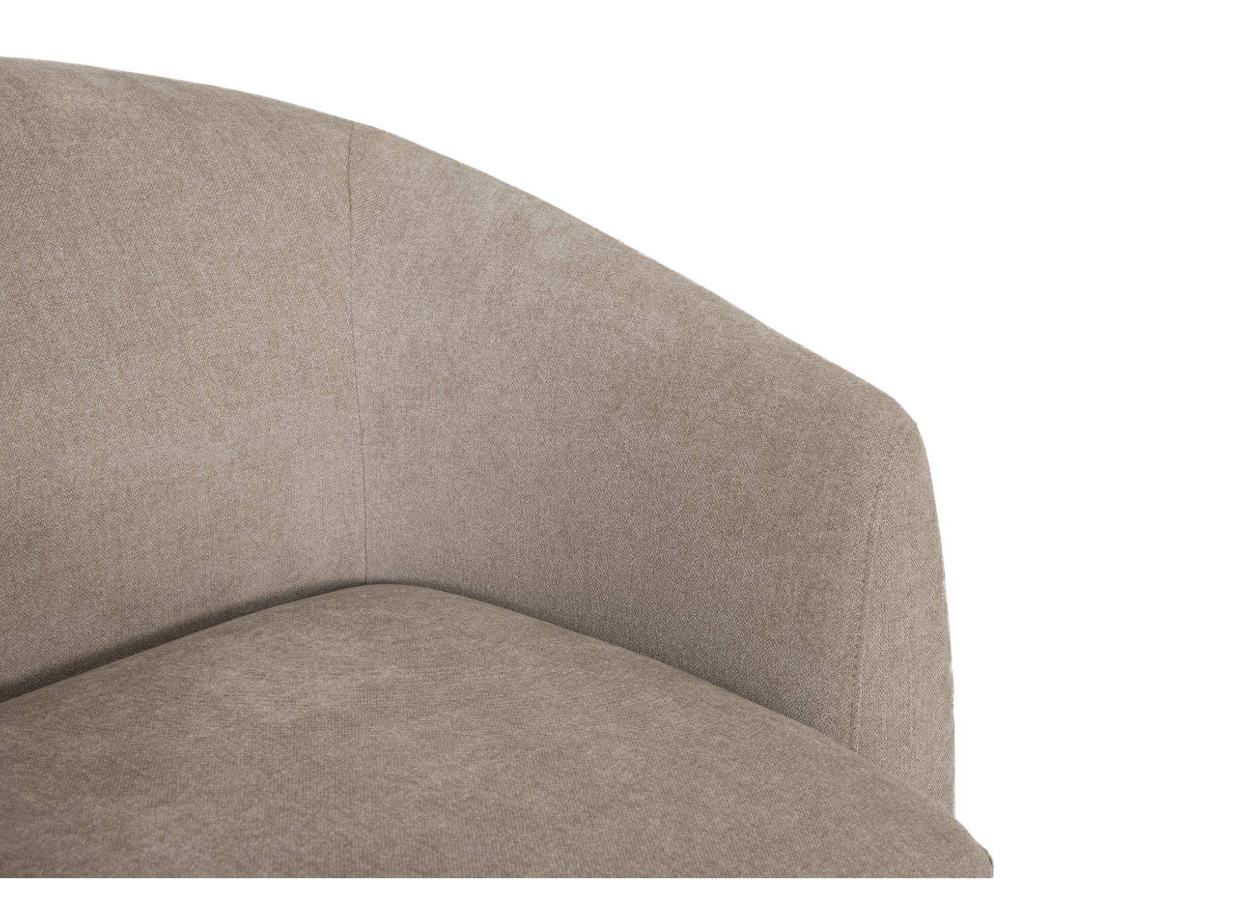 Detail - Fauteuil pivotant Gela 85x95x80cm - tissu - brun clair