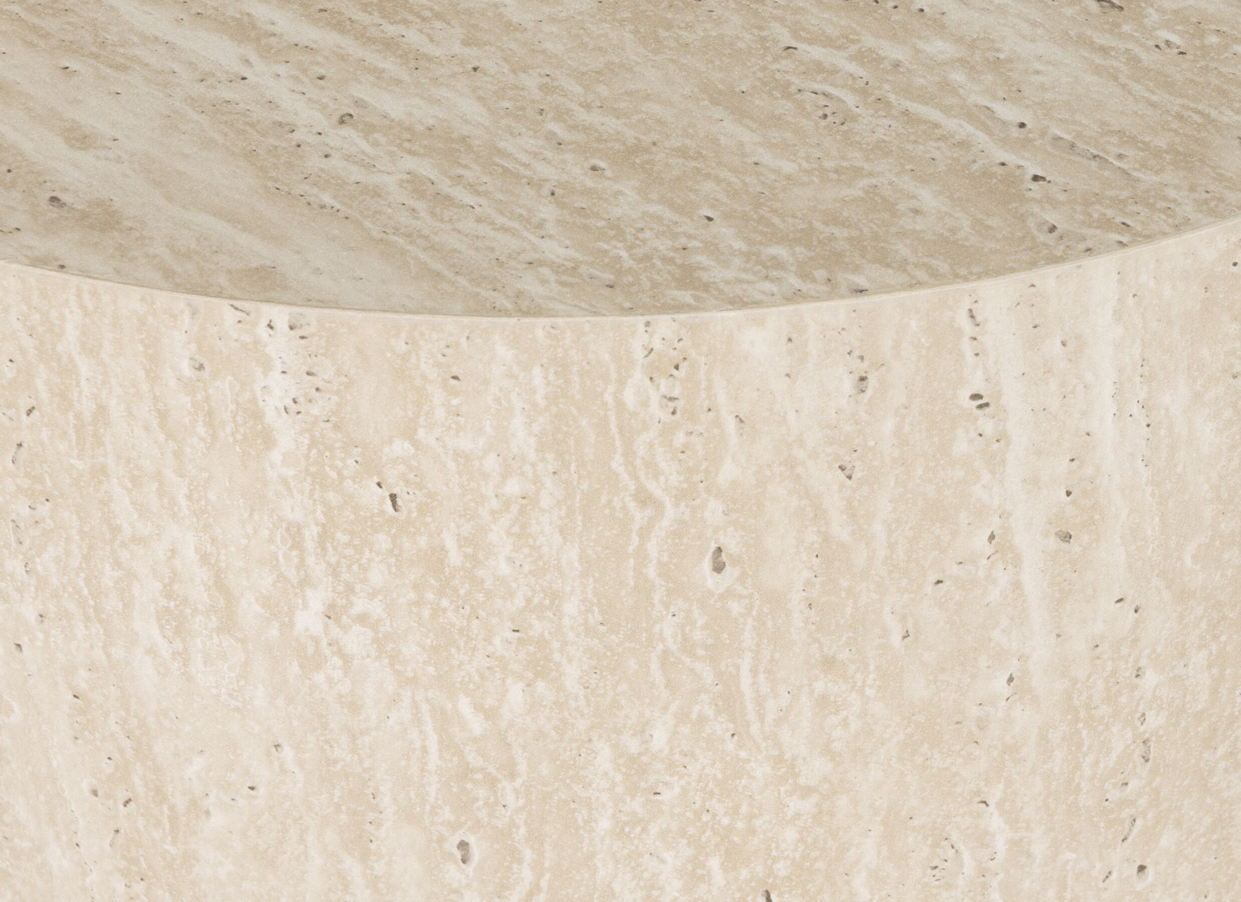 Detail - Table d'appoint Coup De Coeur 48x43x32/58x55x38cm - décor - travertin look - lot de 2
