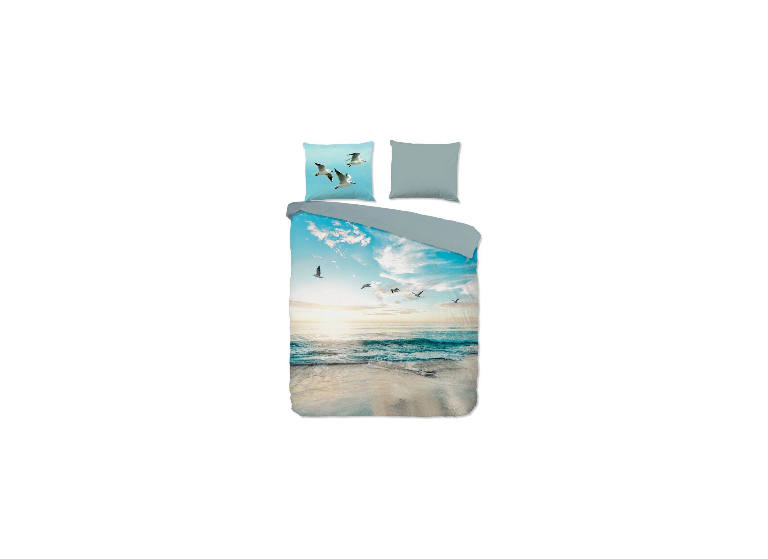 Plus Important - Housse de couette Brisa 240x220cm - coton - aqua