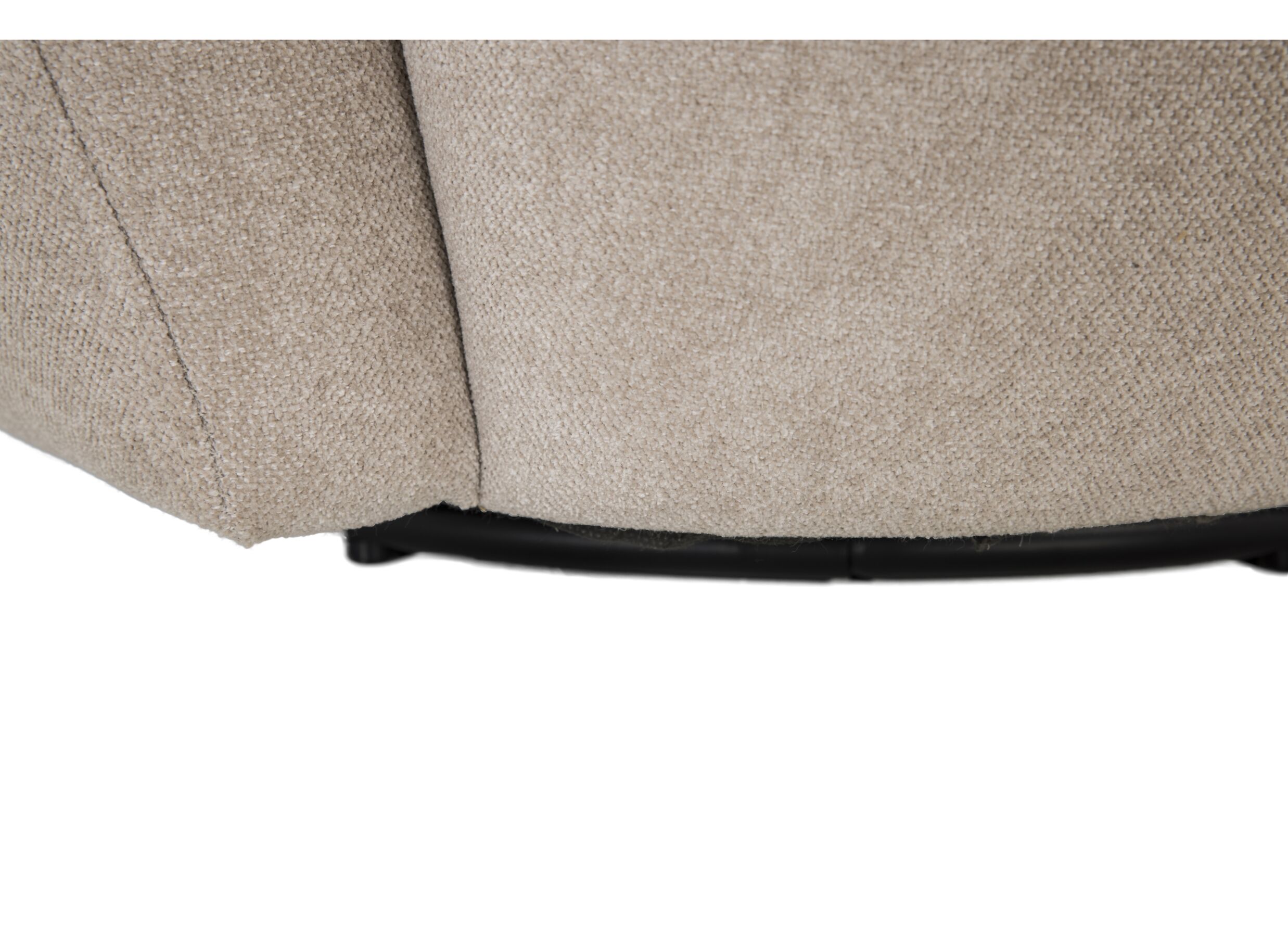 Detail - Fauteuil pivotant Gela 85x95x80cm - tissu - brun clair