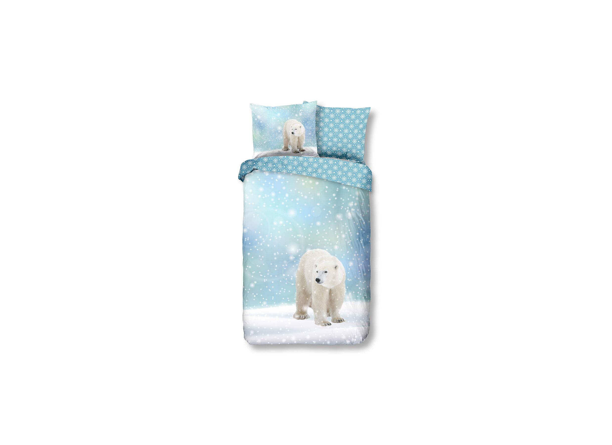 Dekbedovertrek Icebear 140x220cm flanel - Housse de couette Icebear 140x220cm flanelle