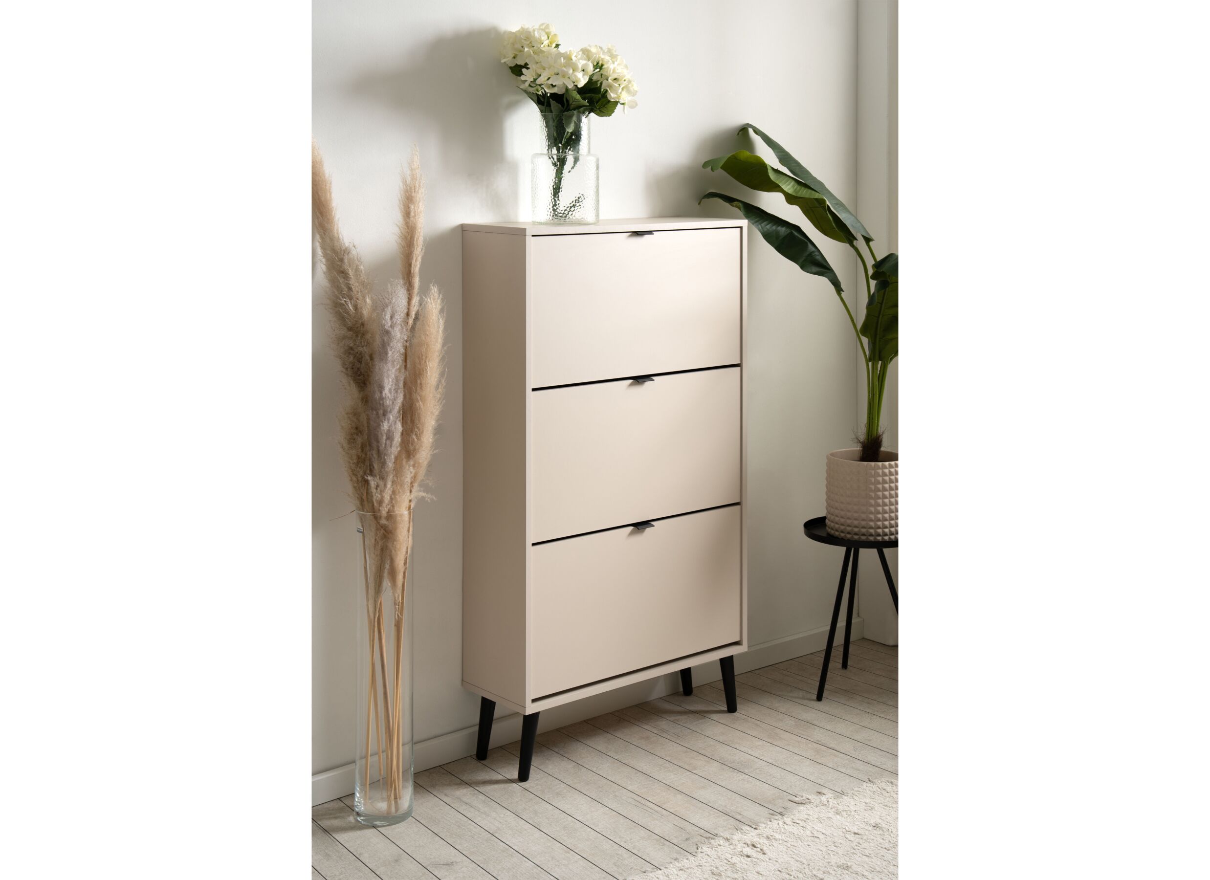 Foto ambiance - Armoire à chaussures Vigo 70x24x125cm - mélamine - velvet