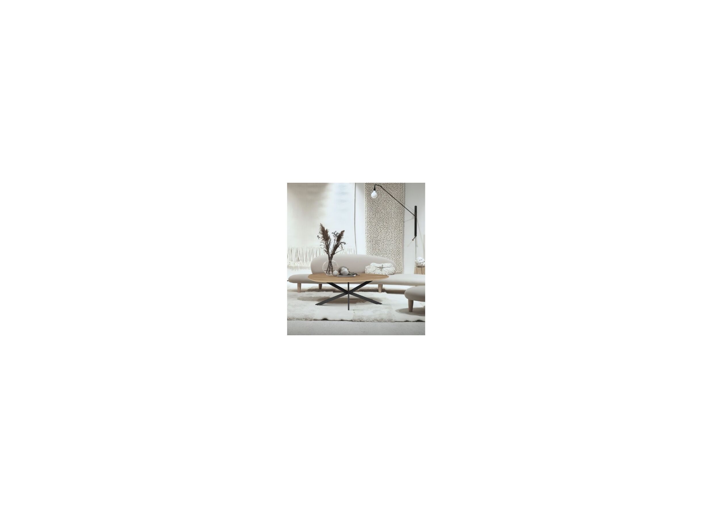 Foto ambiance - Table basse Erynor 120x60cm - décor chêne - naturel