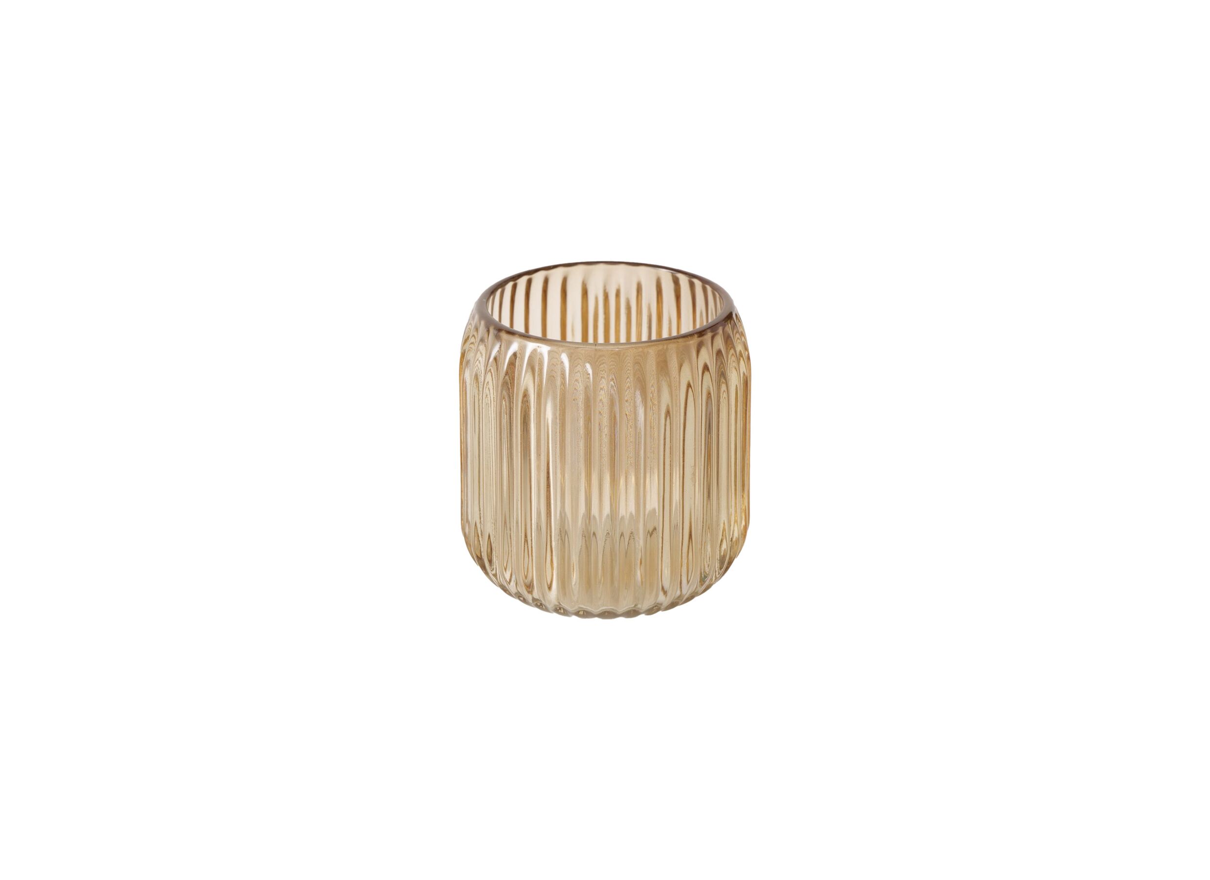 Overzichtsfoto - Windlicht Remsa H8,5cm - glas - beige/bruin