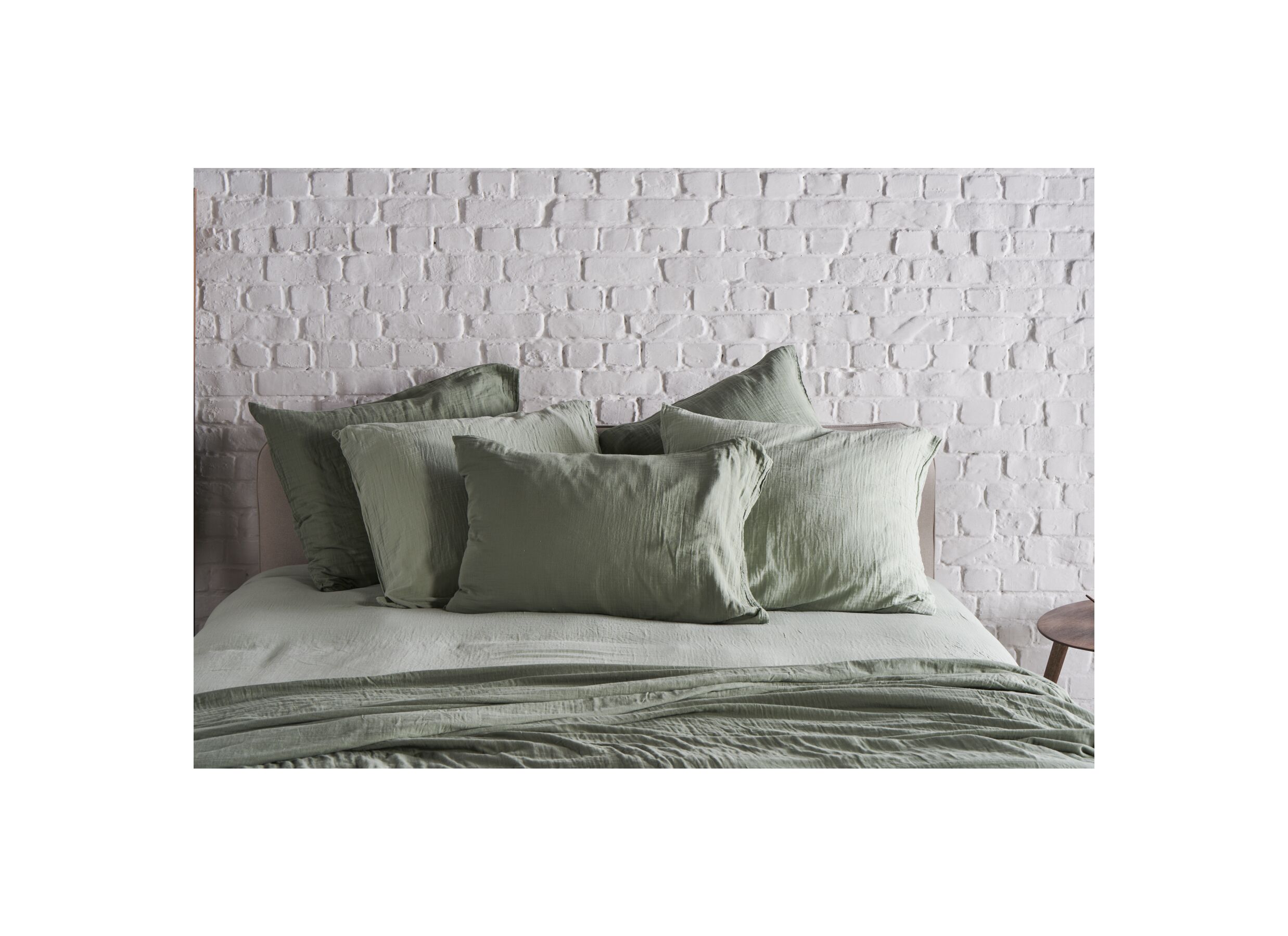 Foto ambiance - Housse de couette 260x220/240cm - tétra coton - vert