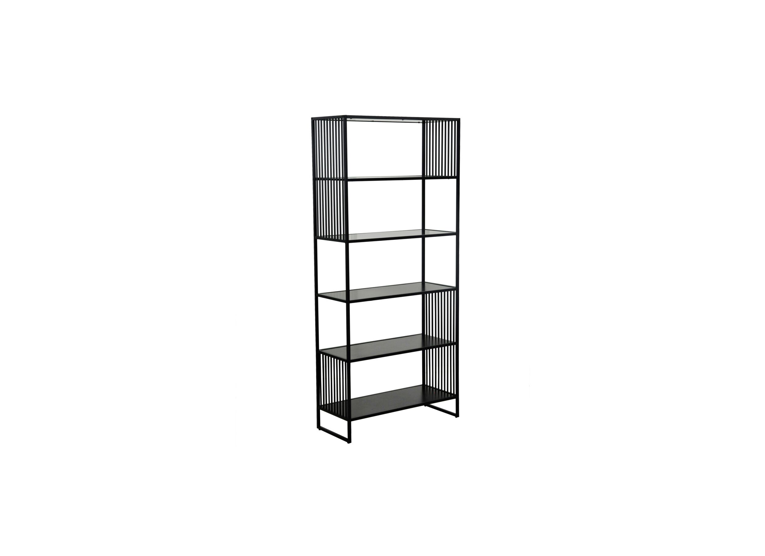 Hoofdfoto - Opbergrek Mefisto 83x35x185cm - metaal melamine - zwart