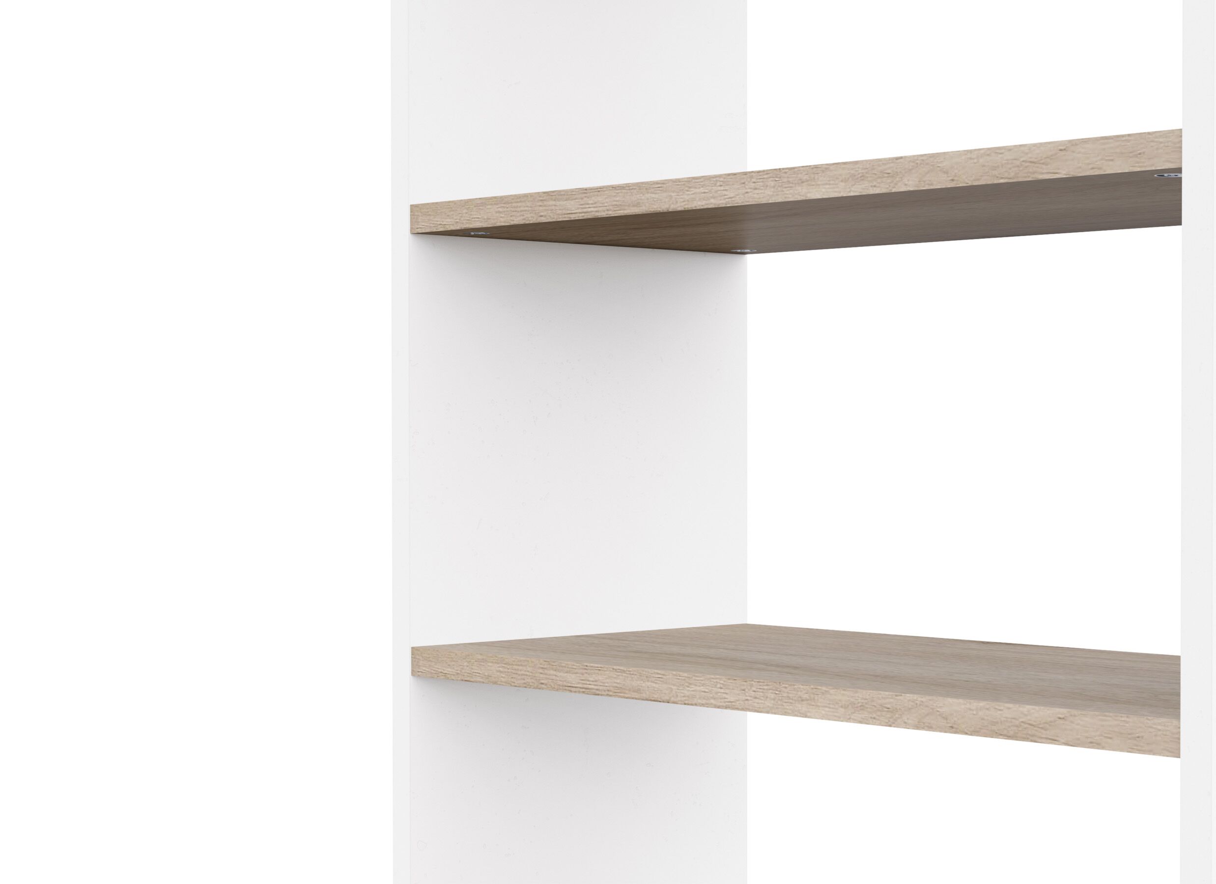 Detail - Bureau d'angle Ease 123x145x53cm - décor - chêne kronberg & blanc