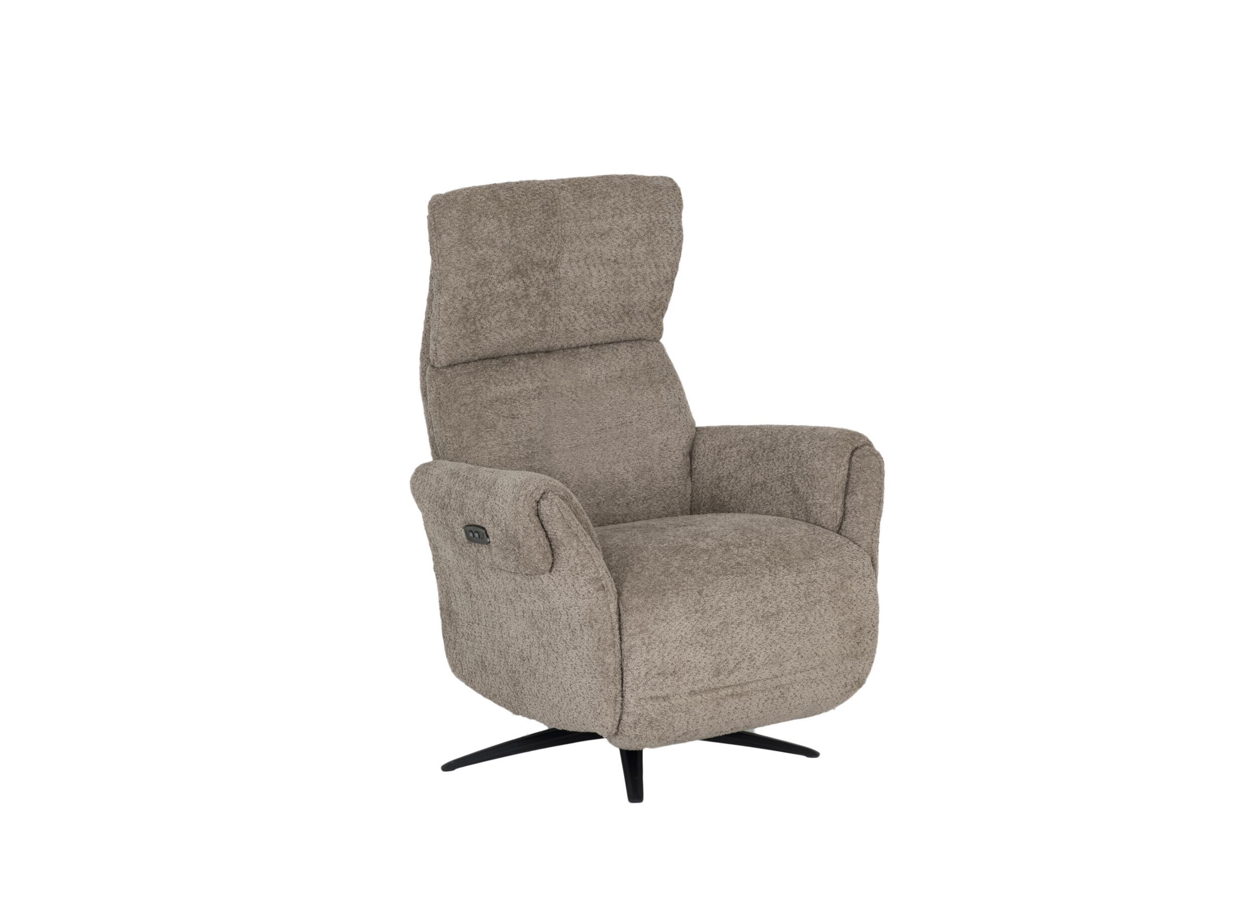 Plus Important - Fauteuil relax Cult électrique – tissu – kaki avec câble d'alimentation et fonction massage