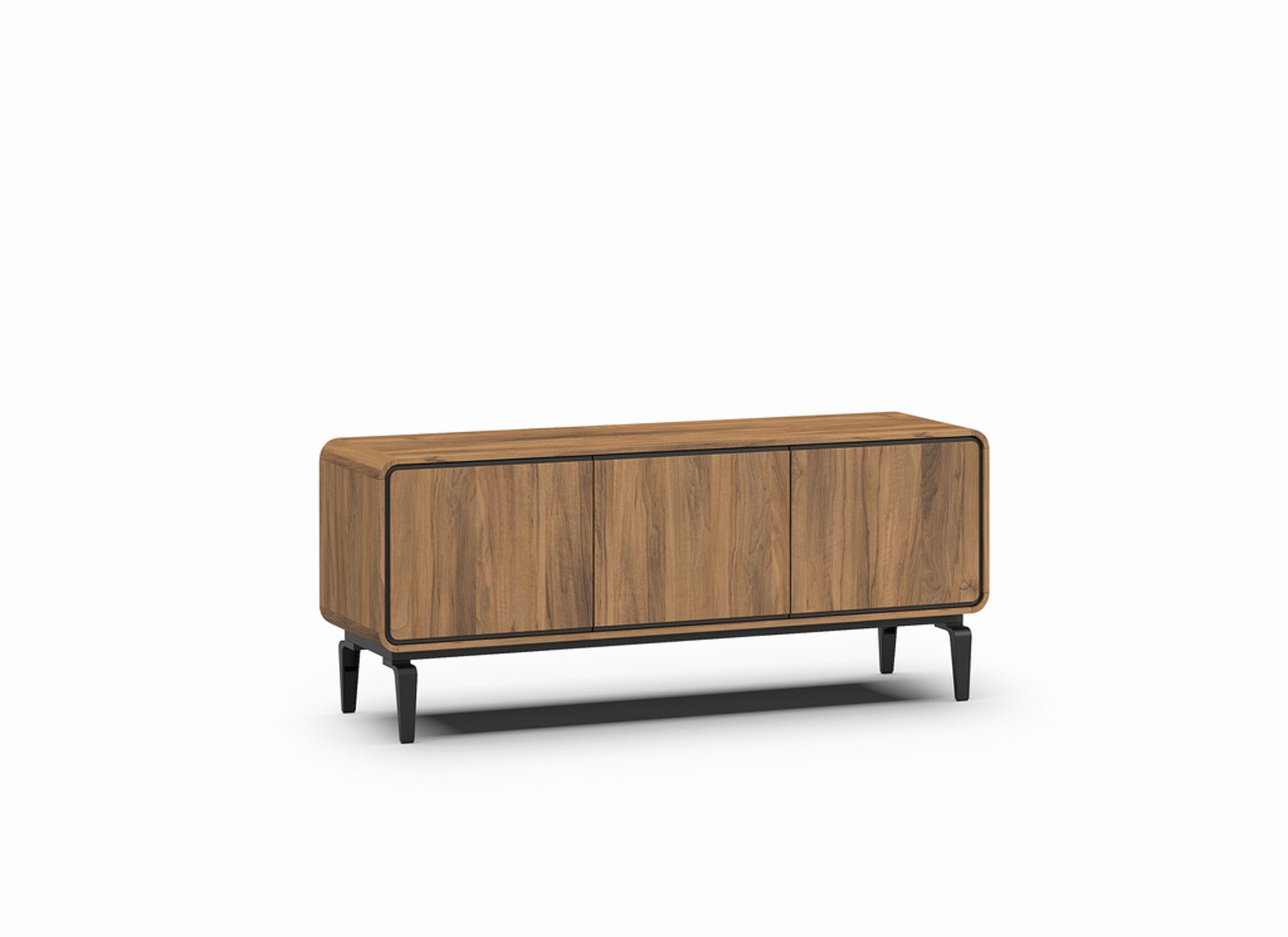 Tv-meubel 163cm - melamine - brushed walnut nature - Meuble TV 163cm - mélamine - brushed walnut nature