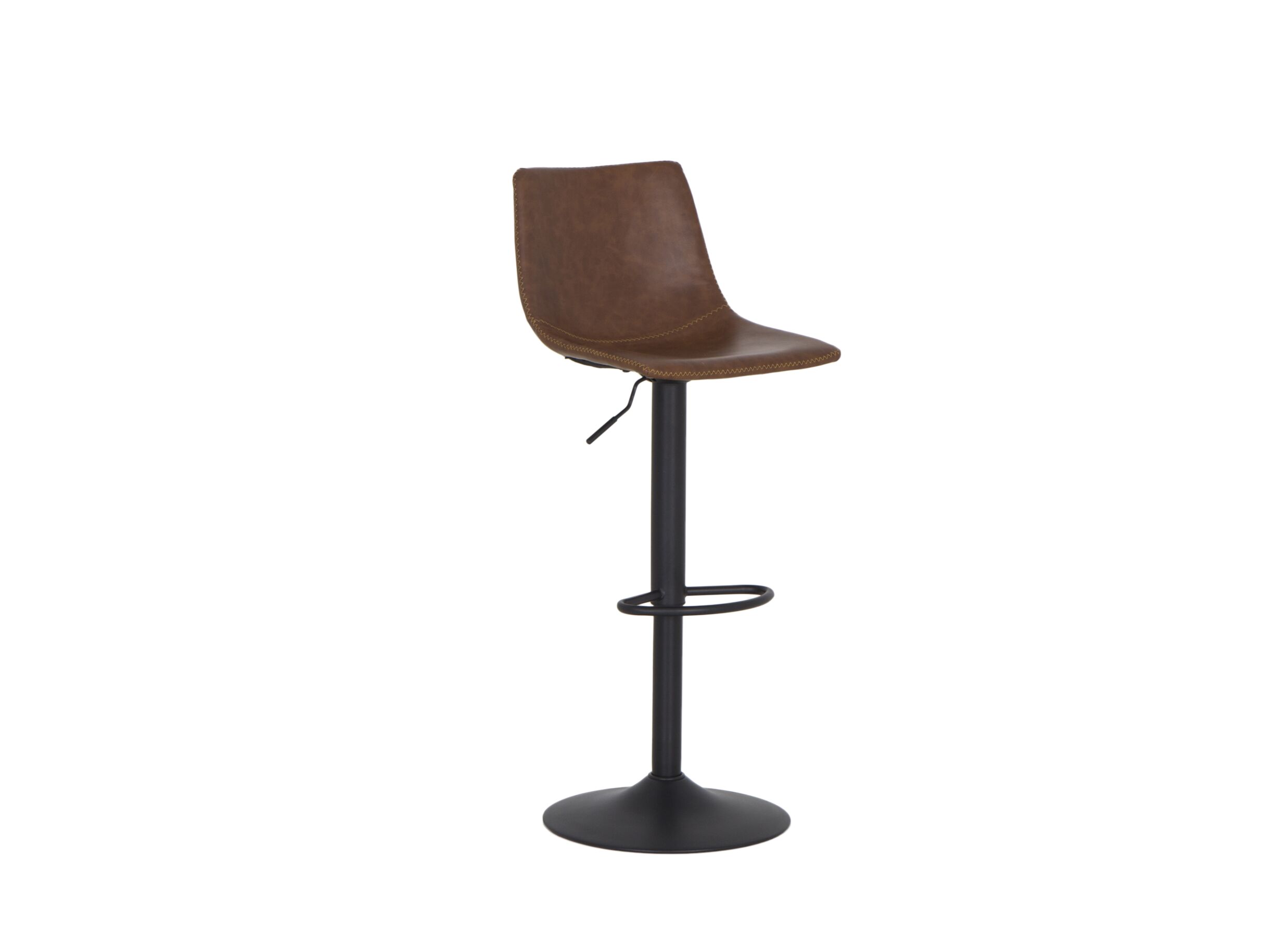 Barstoel Alamo ZH60-82cm - lederlook - cognac