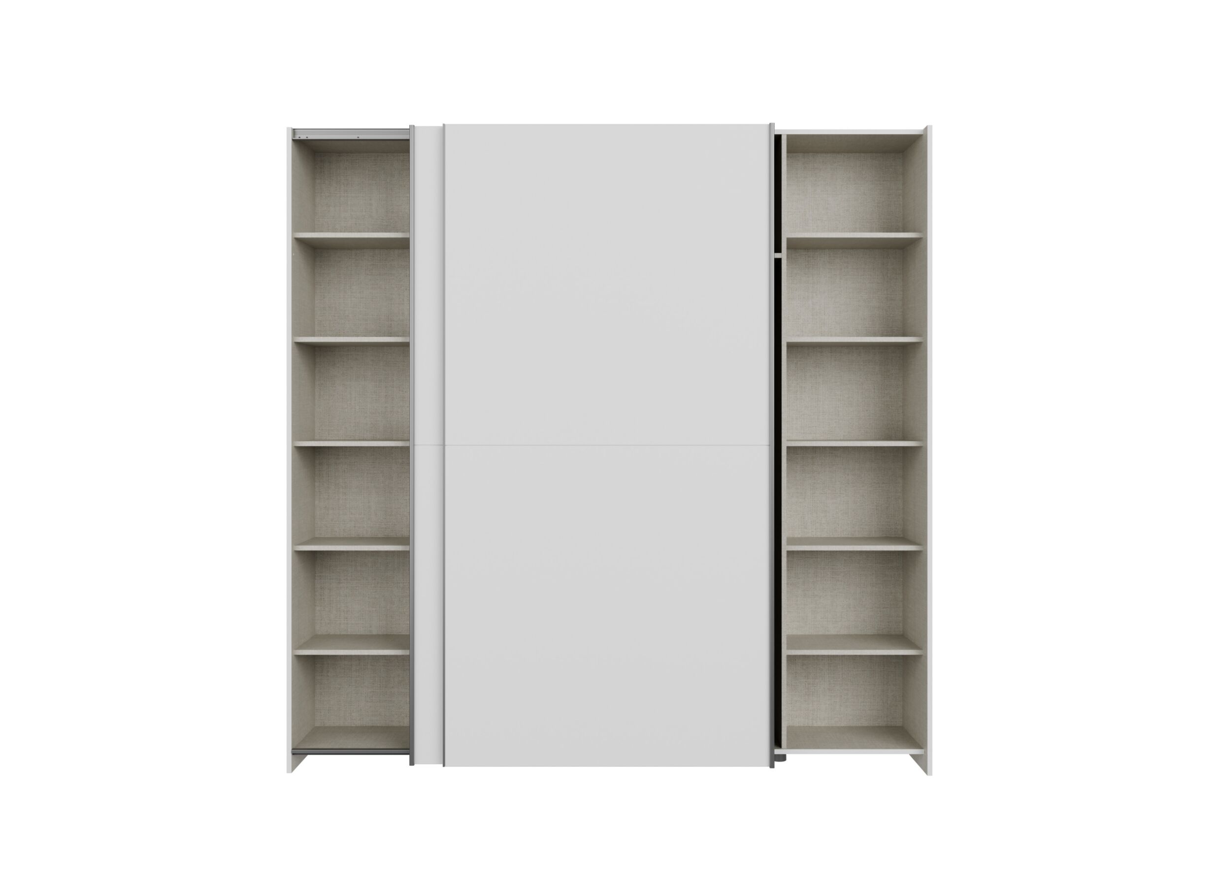 Disposition - Armoire à portes coulissantes Homenook 200cm - décor - blanc