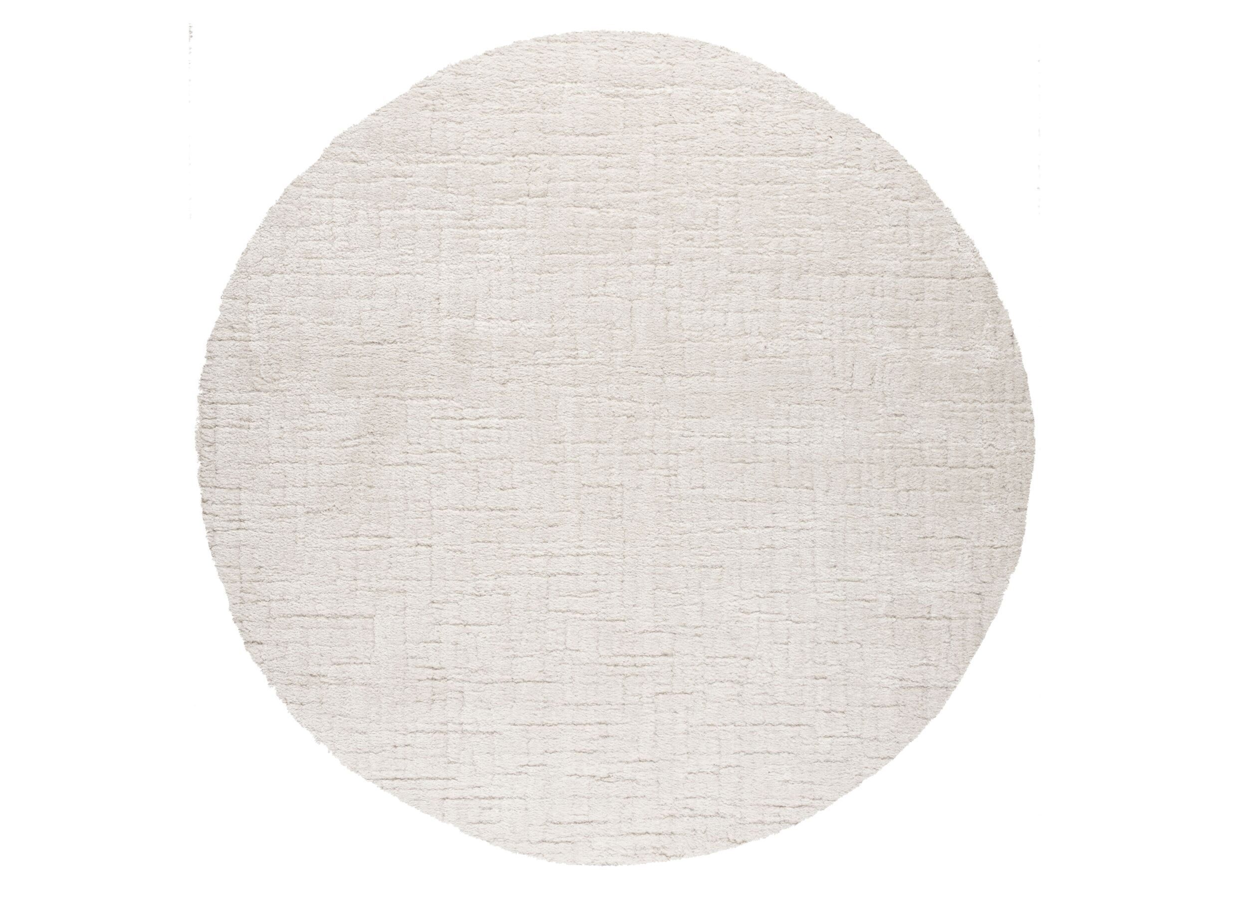 Hoofdfoto - Rond tapijt Madagaskar Ø160cm - polyester - wit