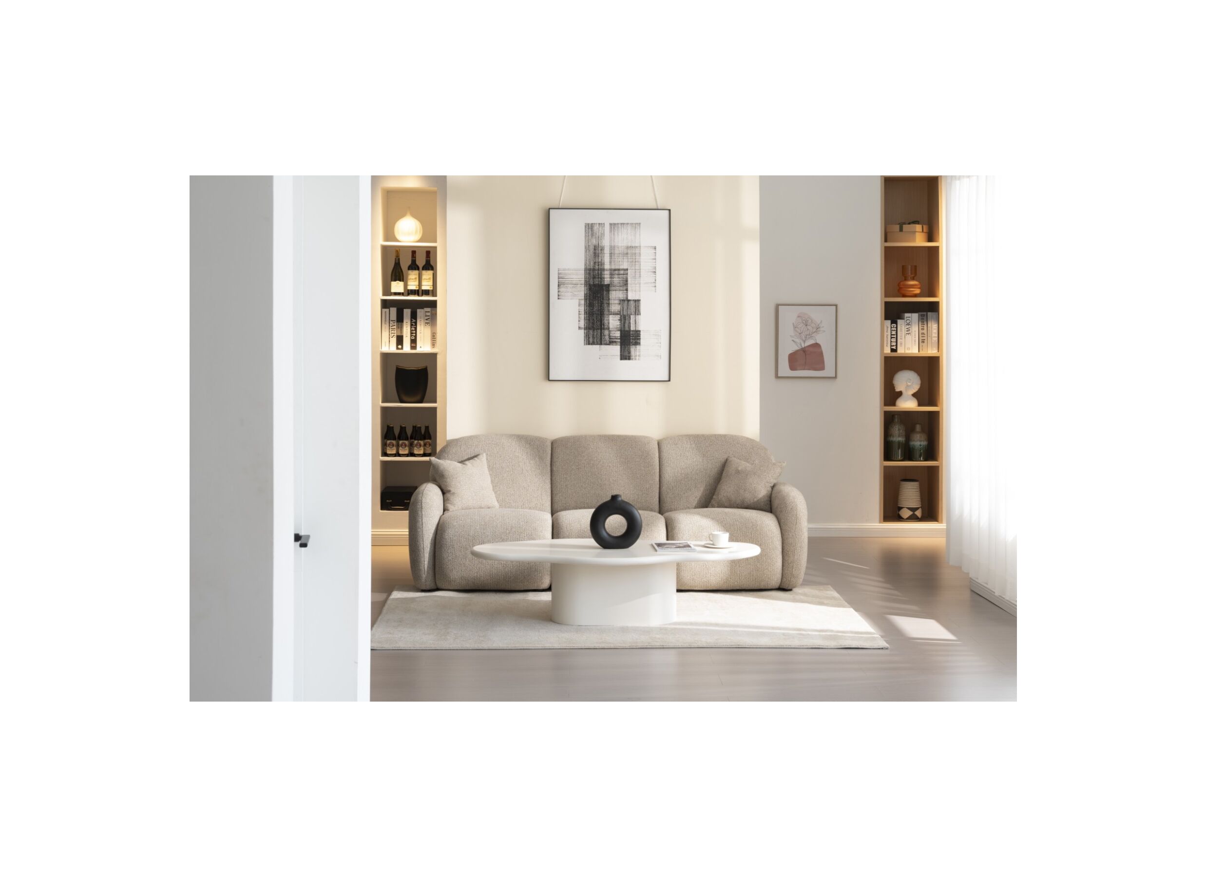 Foto ambiance - Table basse Celio 140x70cm - décor - crème