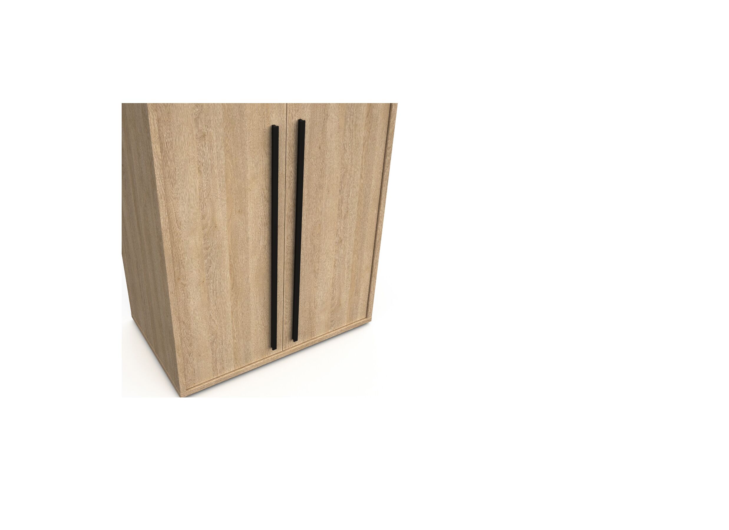 Detailfoto - Kleerkast Tessa 102x63x210cm - melamine - zand eik
