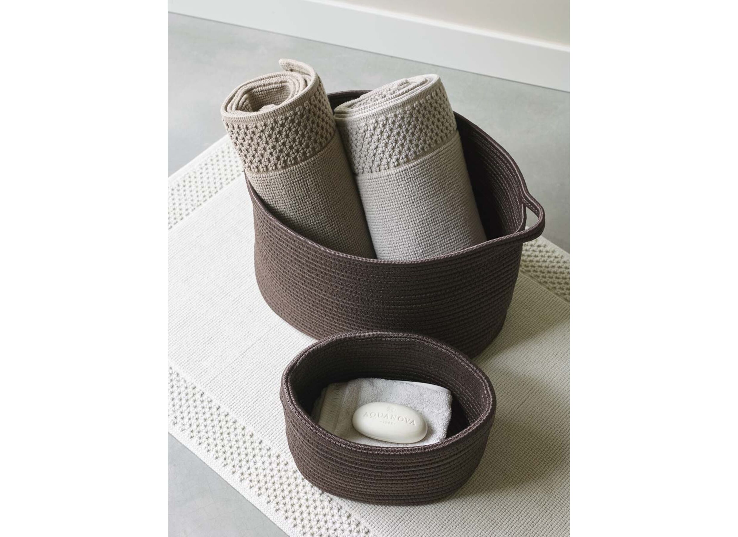 Foto ambiance - Panier Reno 24x18x16cm - plastique - pecan