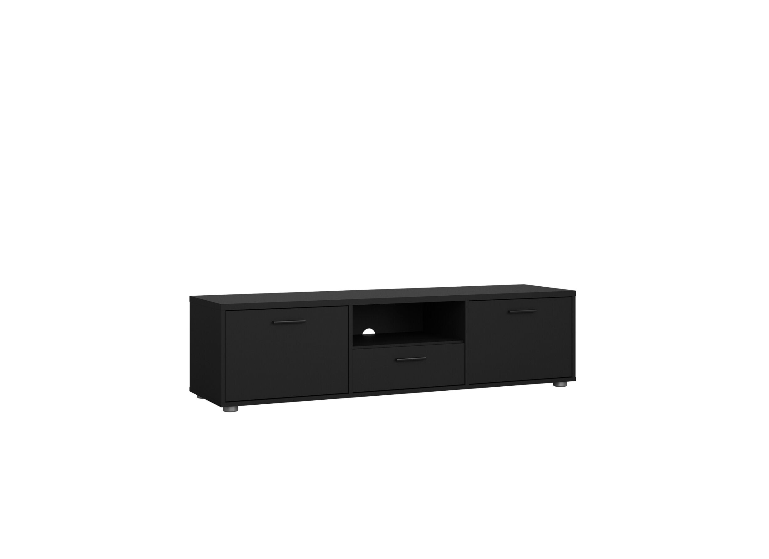 Meuble TV Media noir 148cm - Meuble TV Media noir 148cm