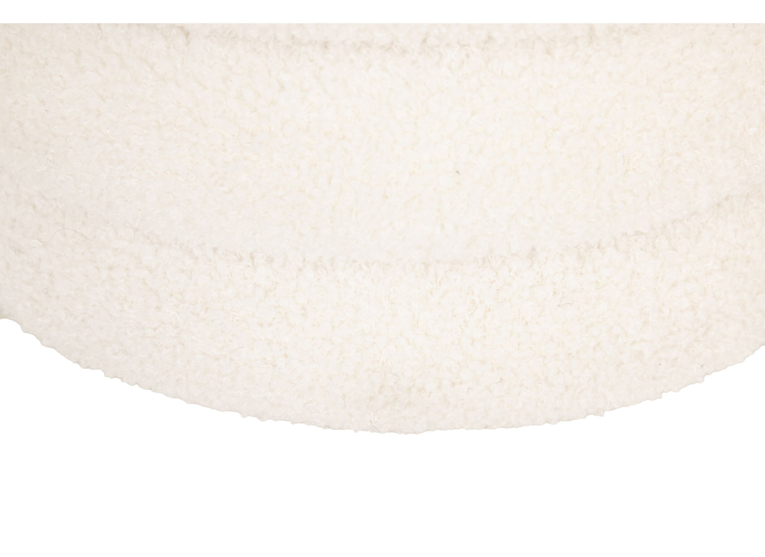 Detail - Pouf Opio avec rangement Ø38cm - bouclé - blanc