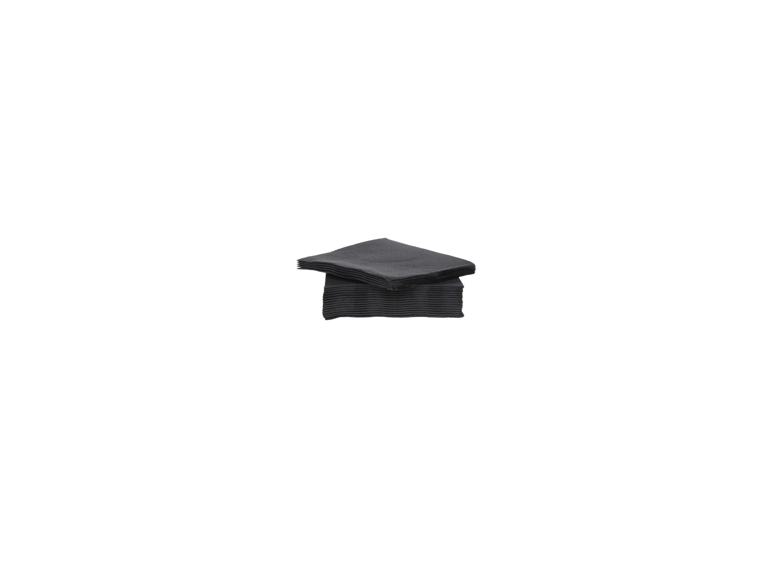 Serviette CT Prof 25x25cm noir - Serviette CT Prof 25x25cm noir, 40 pièces