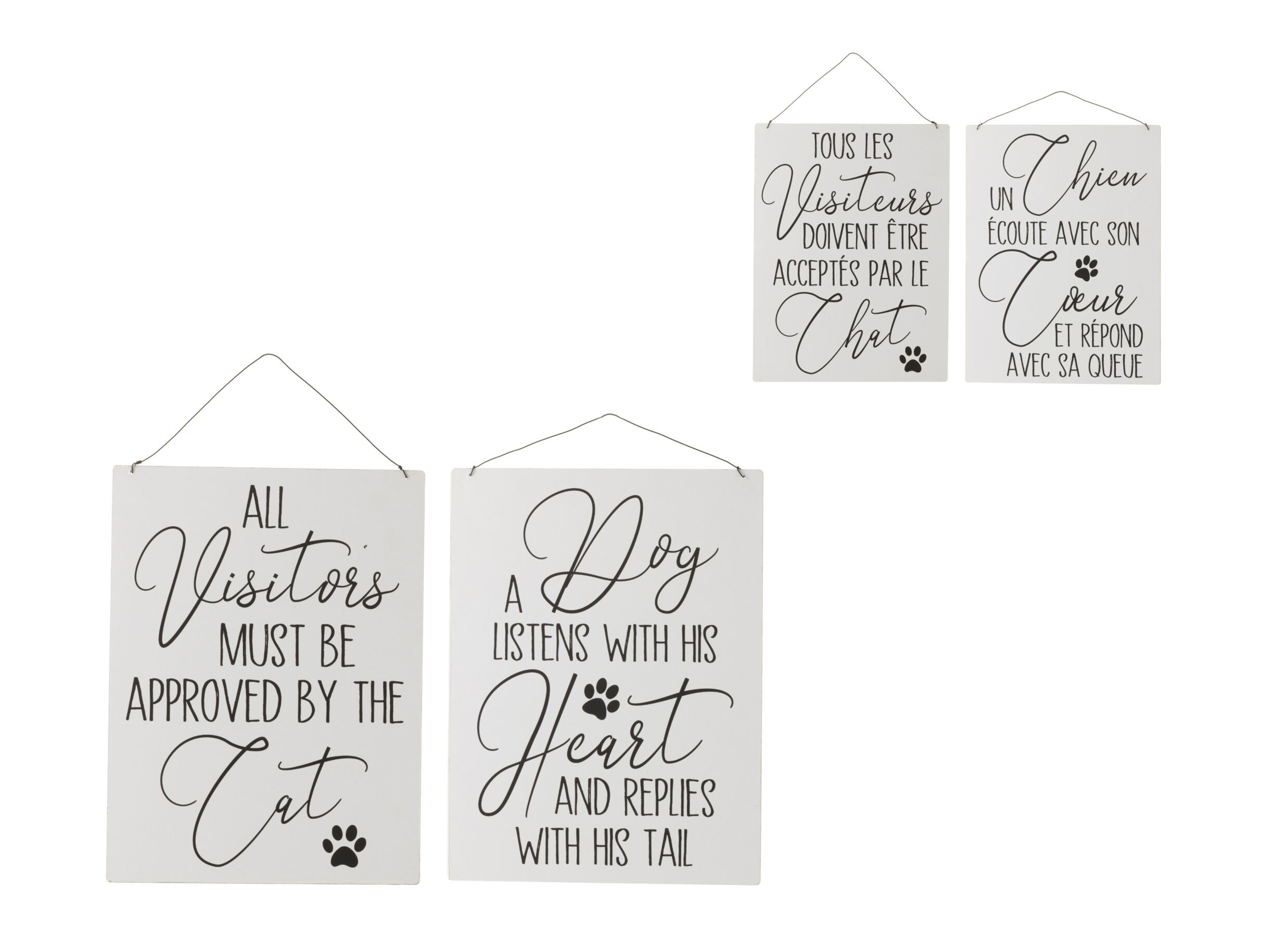 Plaque Dog Cat 26 - Plaque Dog Cat 26,5x35cm
