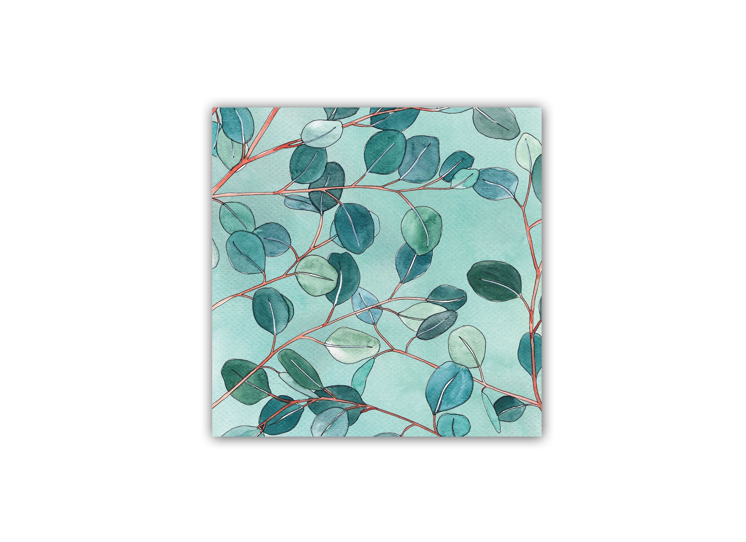 Serviette Eucalyptus 33x33cm groen 20 stuks
