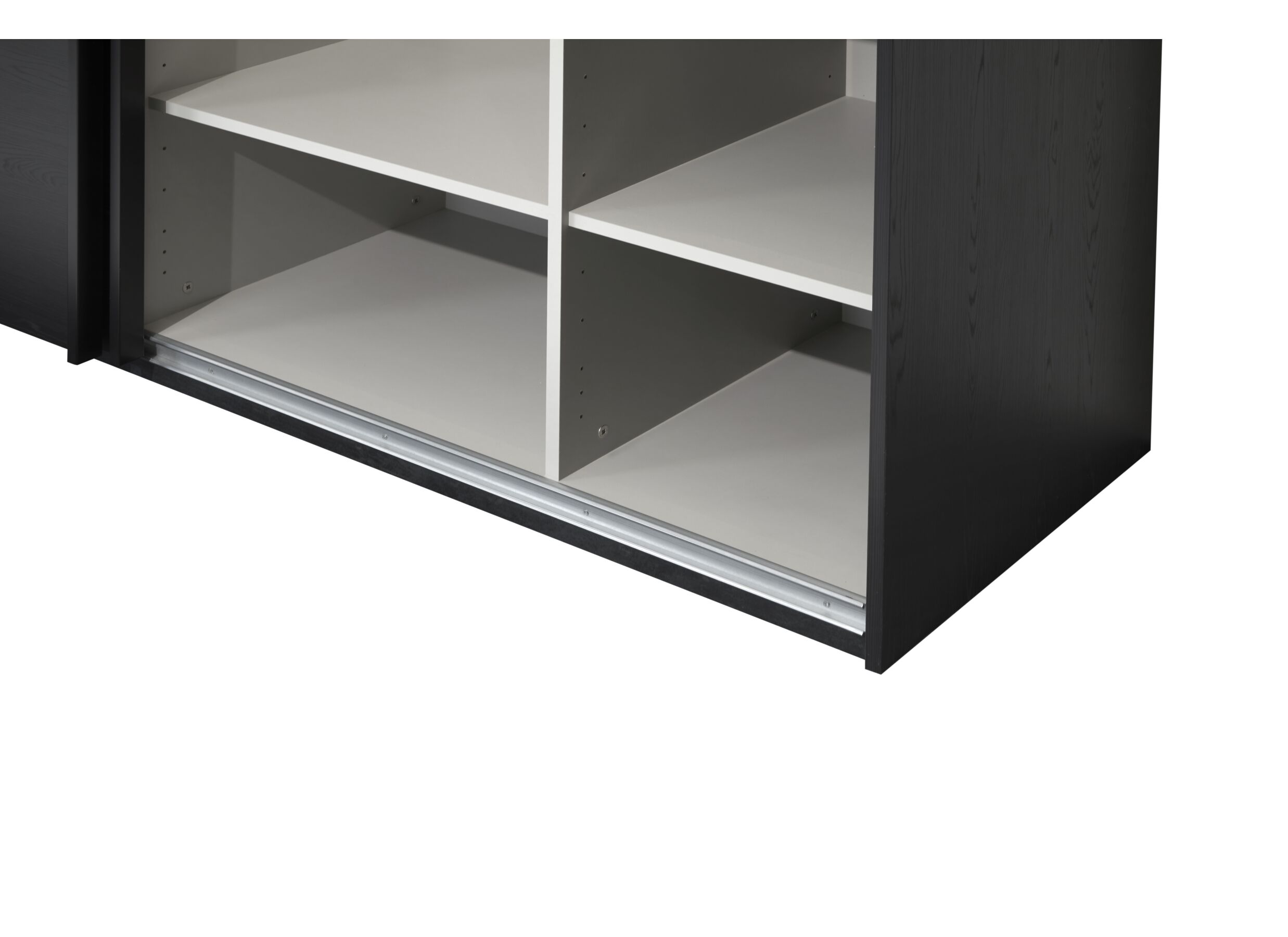 Armoire à portes coulissantes Rosie 245cm - mélamine - noir