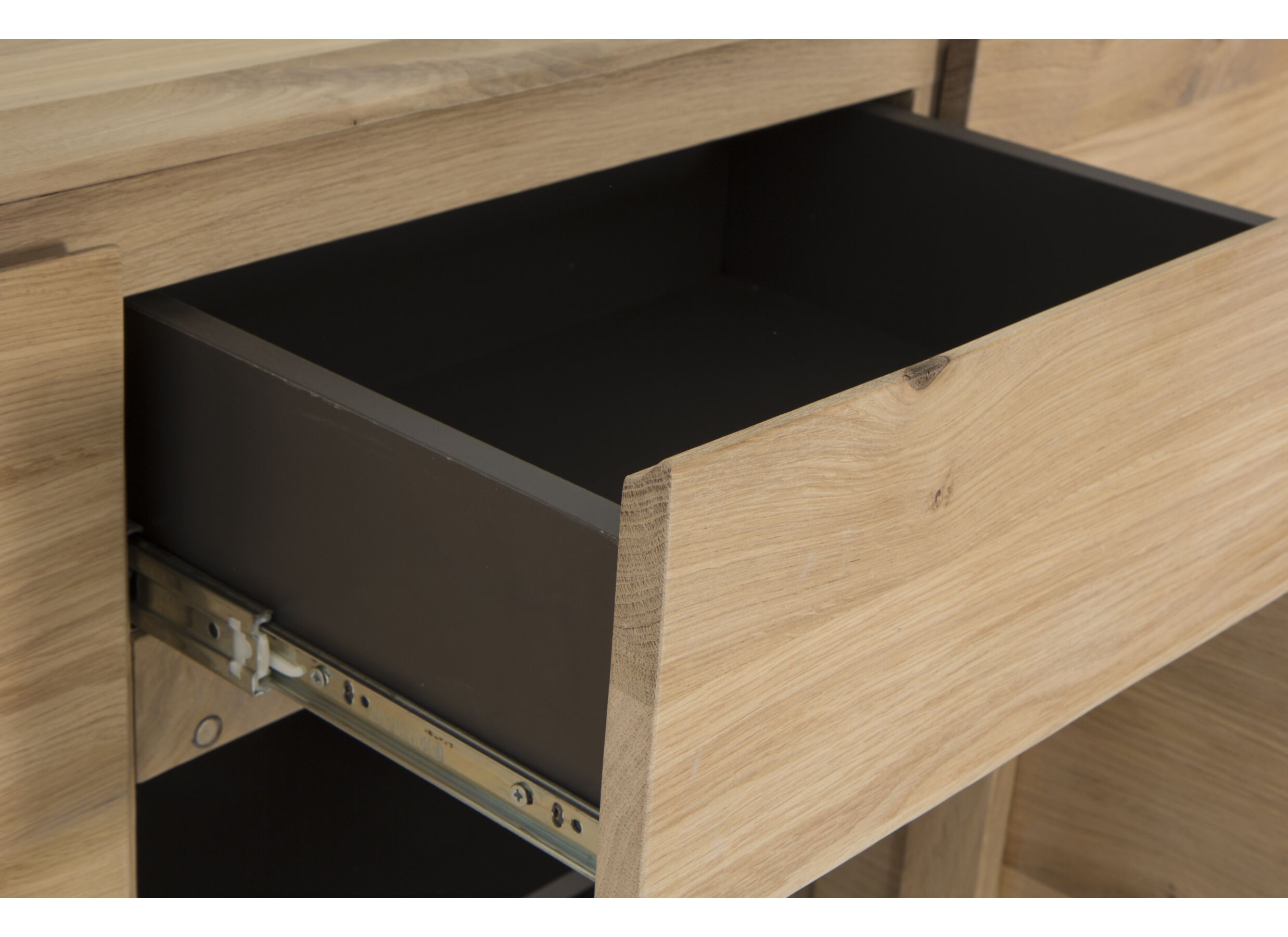 Buffet Caviar 170cm - chêne massif & décor - naturel