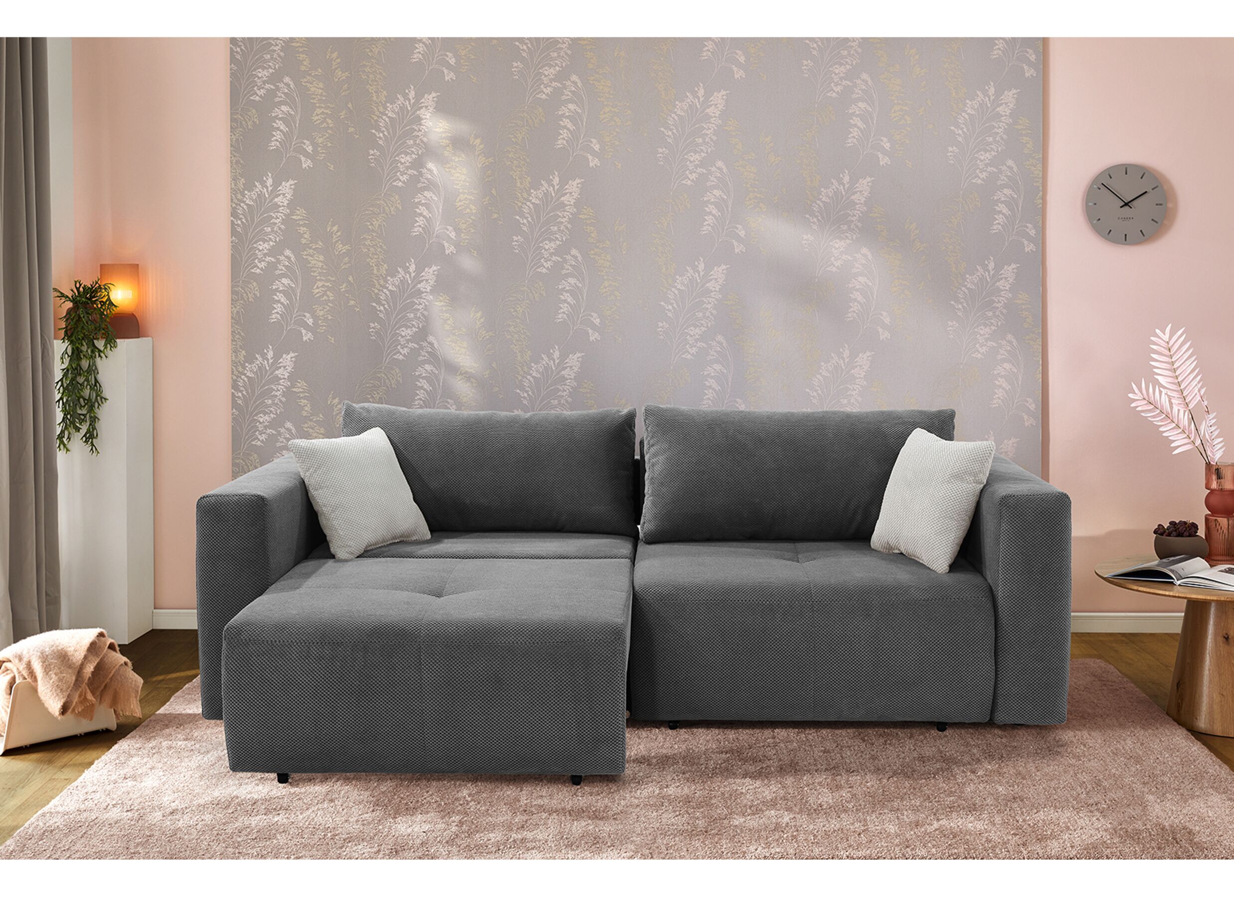 Sfeerfoto - Zetel Relax Bigsofa 4-zit - stof - donkergrijs