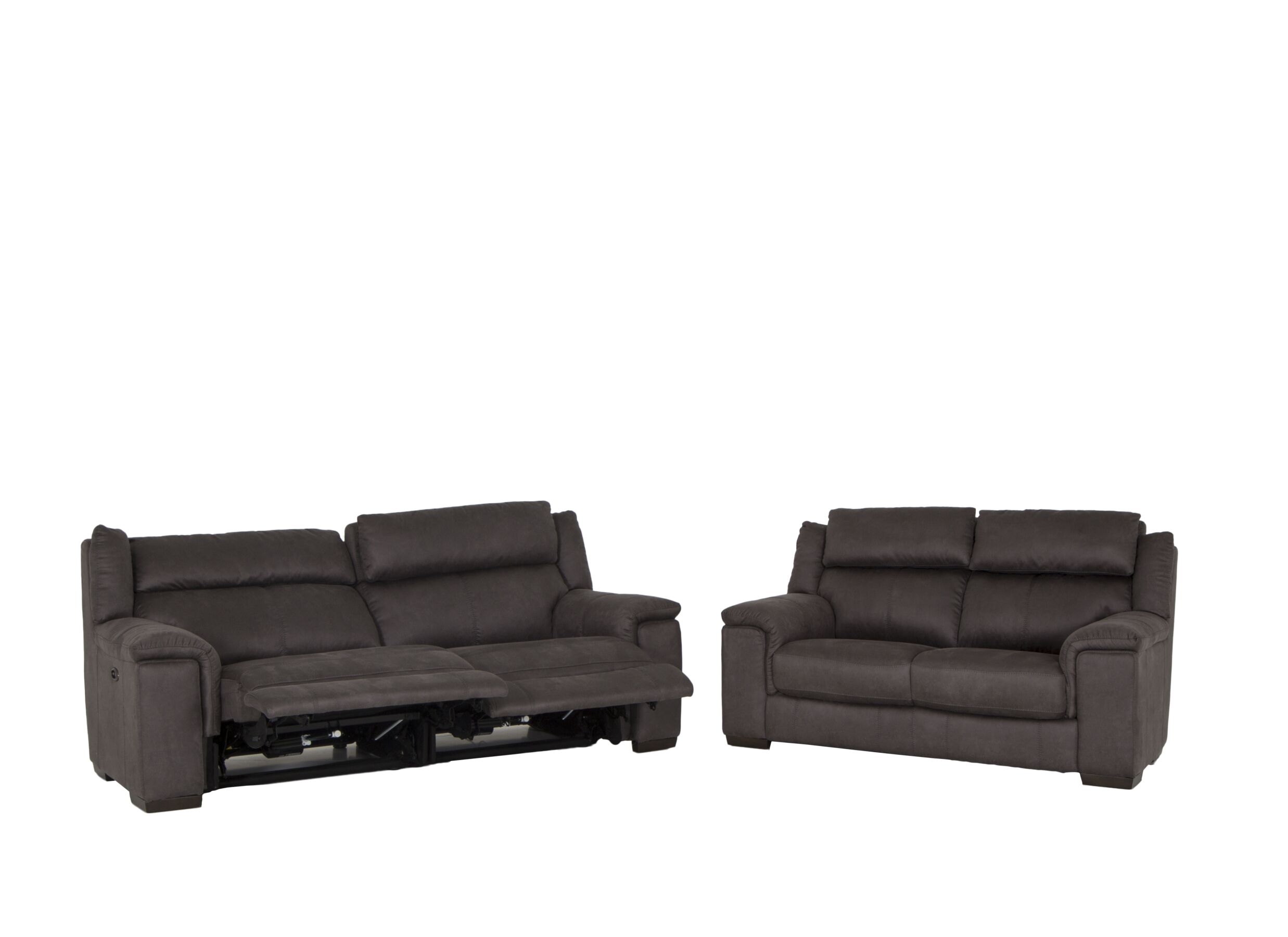 5+2 places tissu gris brun avec relax électrique - Canapé Still 2,5+2 places - tissu - gris brun avec relax