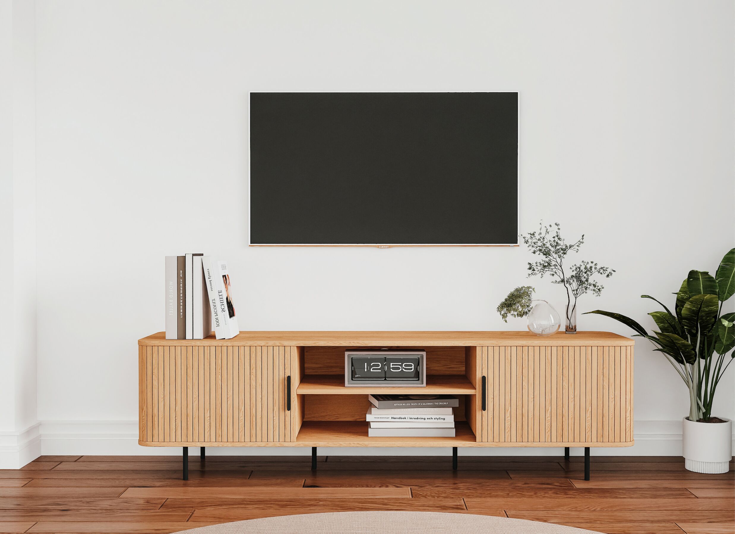 Sfeerfoto - Tv-meubel Kajsa 56B 160x40x45cm - decor - eik