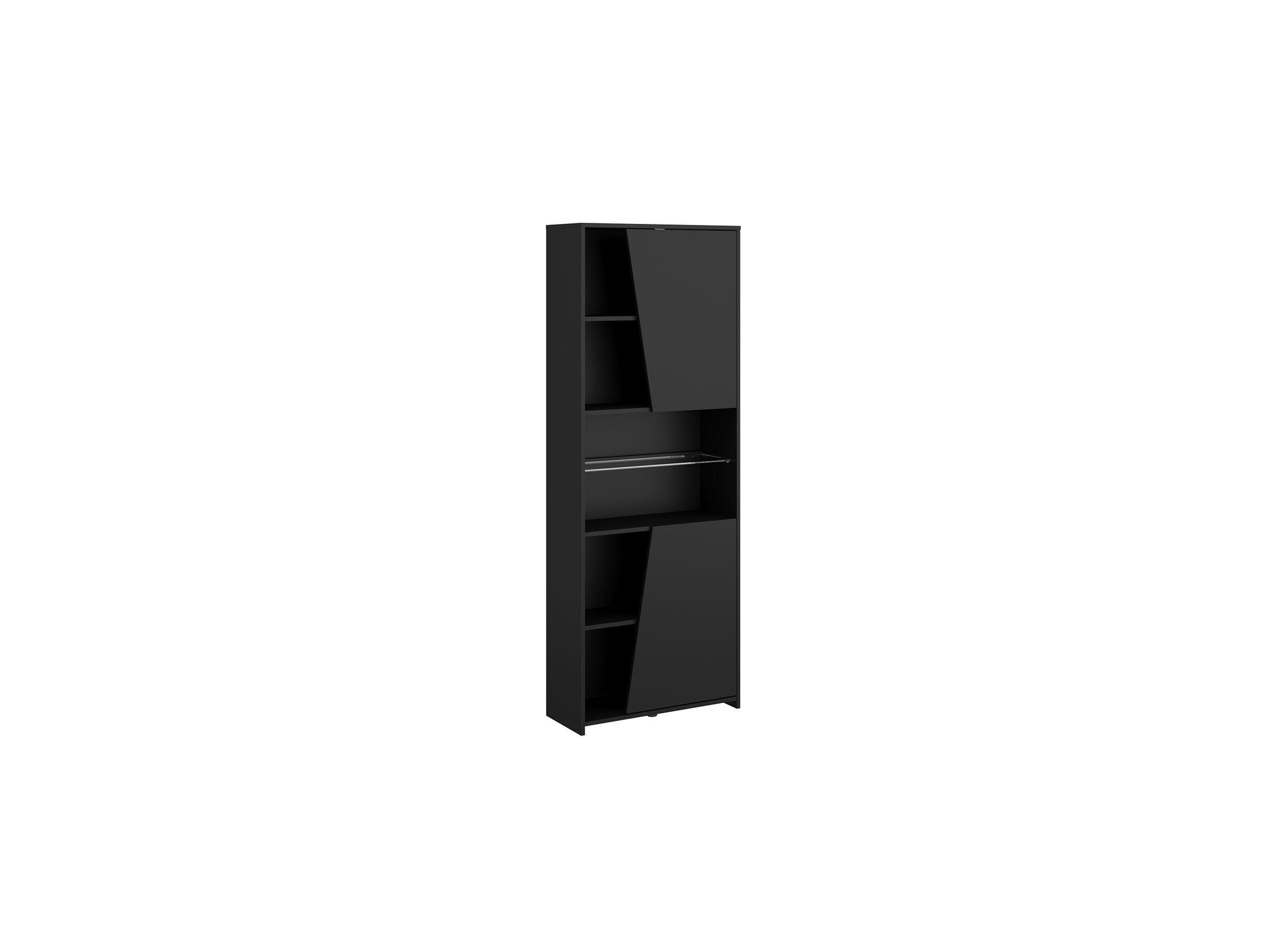 Boekenkast Gaming 67x28x180cm - decor - zwart