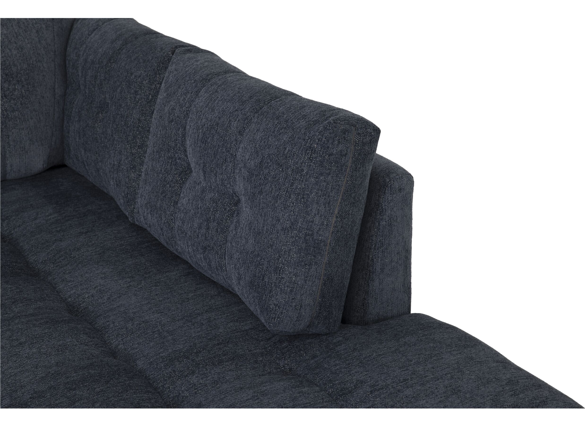 Hoeksalon Elmo 287x219cm - stof - blauw