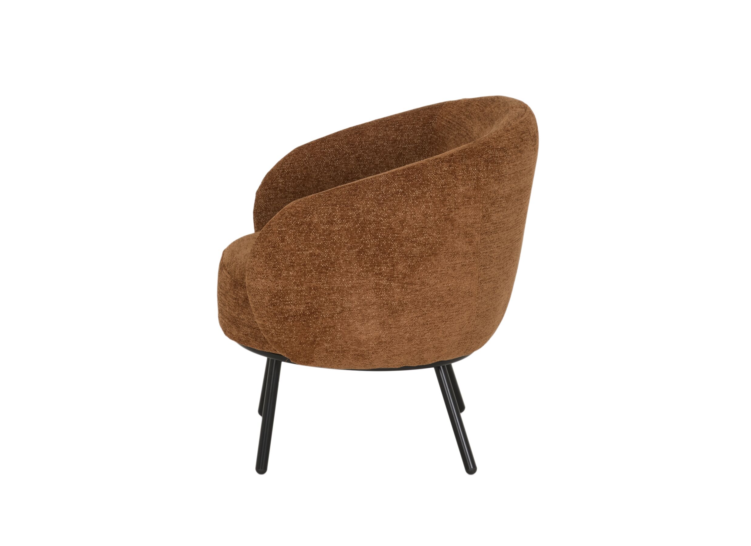 Fauteuil Crush 74x68x74cm - tissu - rouille