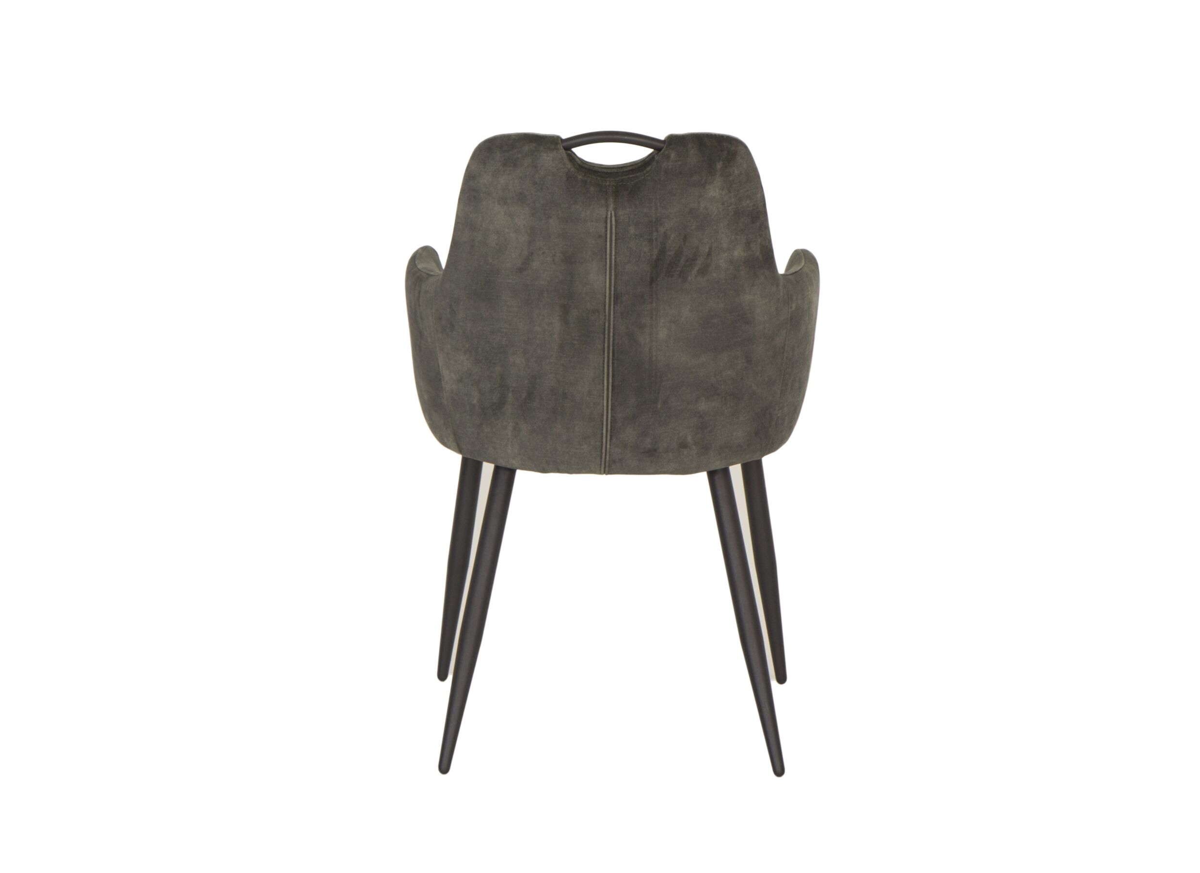 Chaise coque 58,5x53x87,5cm - tissu - gris