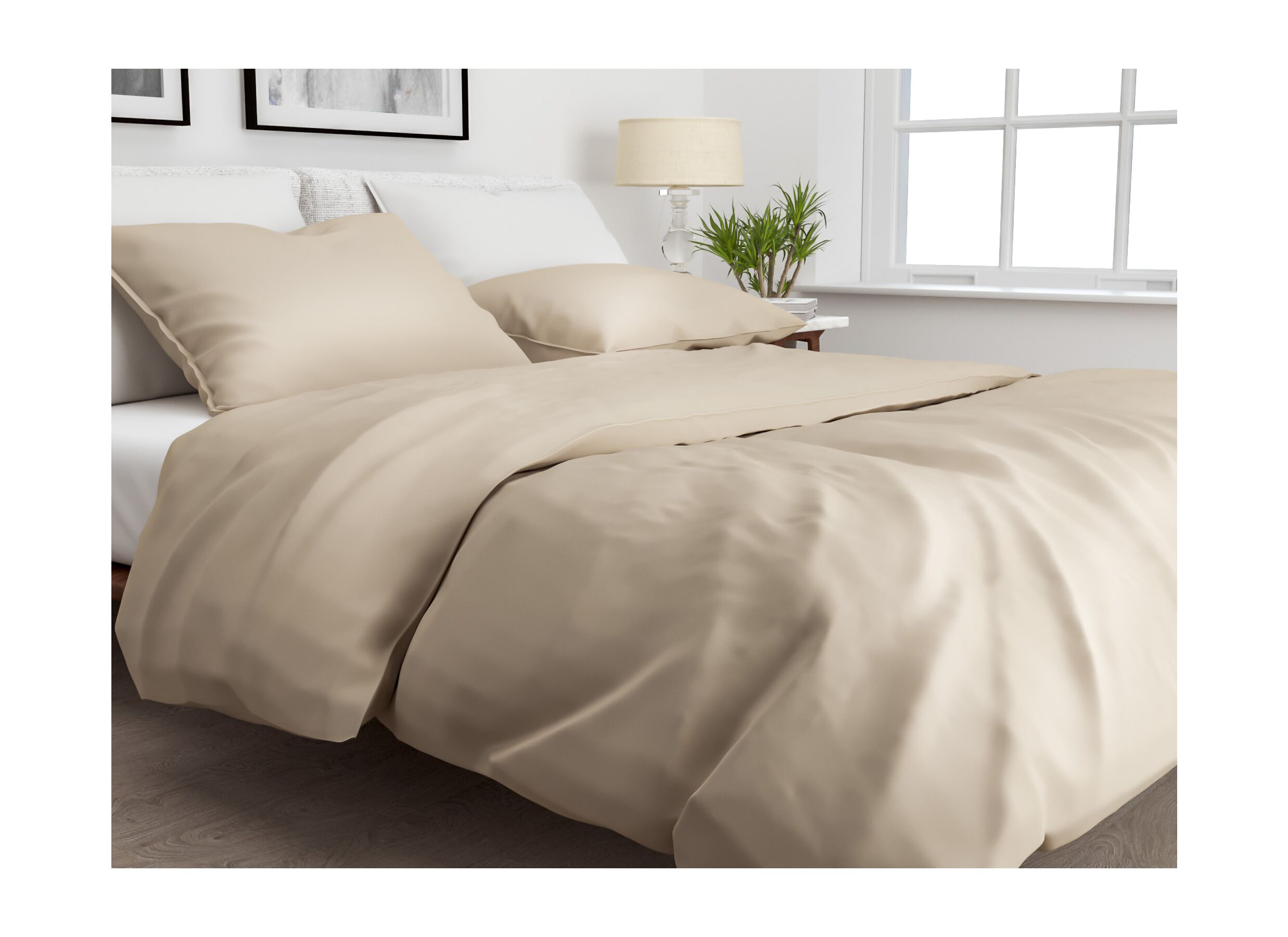 Foto ambiance - Housse de couette 200x220cm coton satin