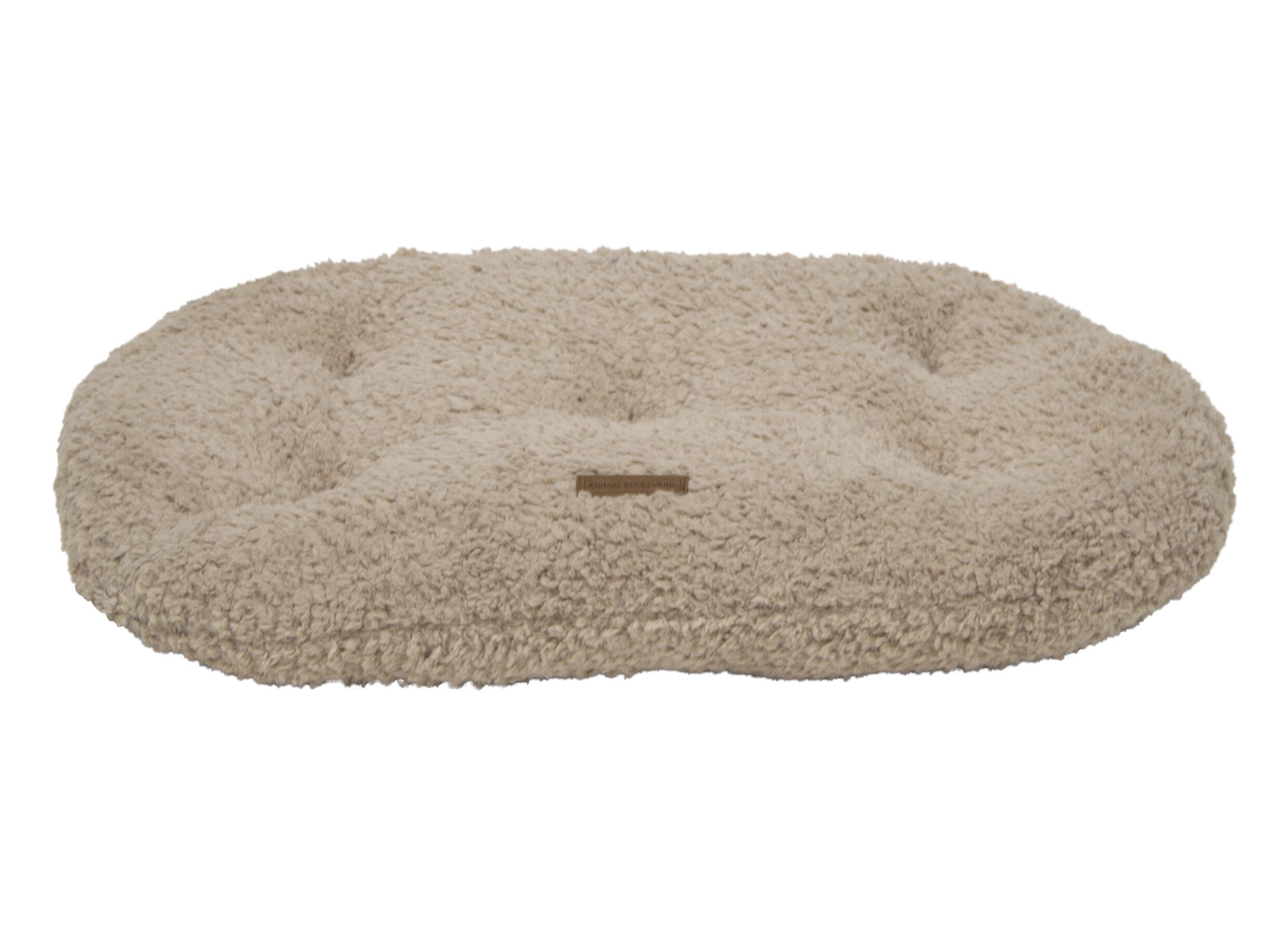 Plus Important - Coussin pour chien Curl Plush Ovale L 90x65x10cm - polyester - beige