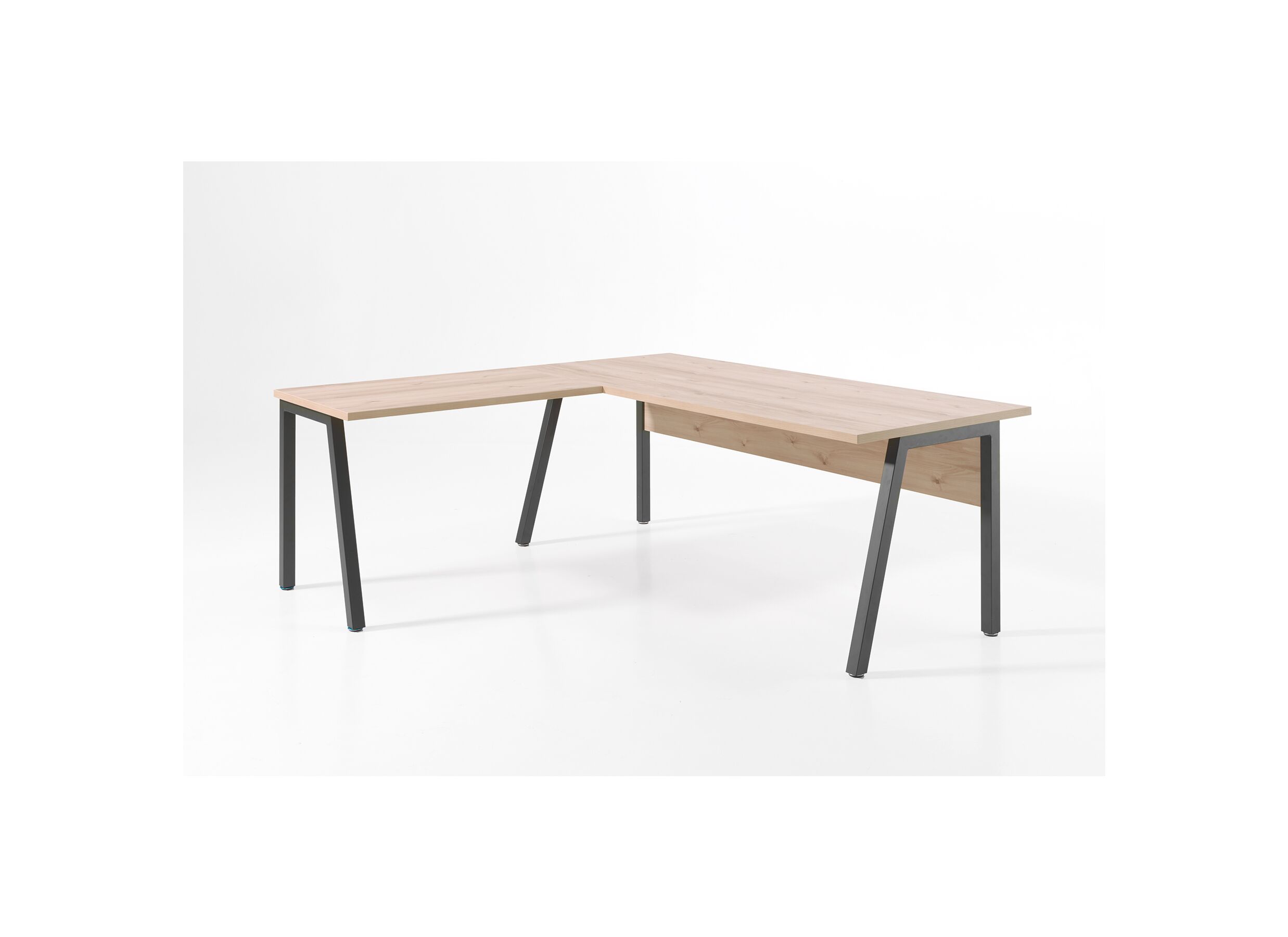 Photo ensemble - Table d'extension Pronto 100x65x73cm - mélamine - pin