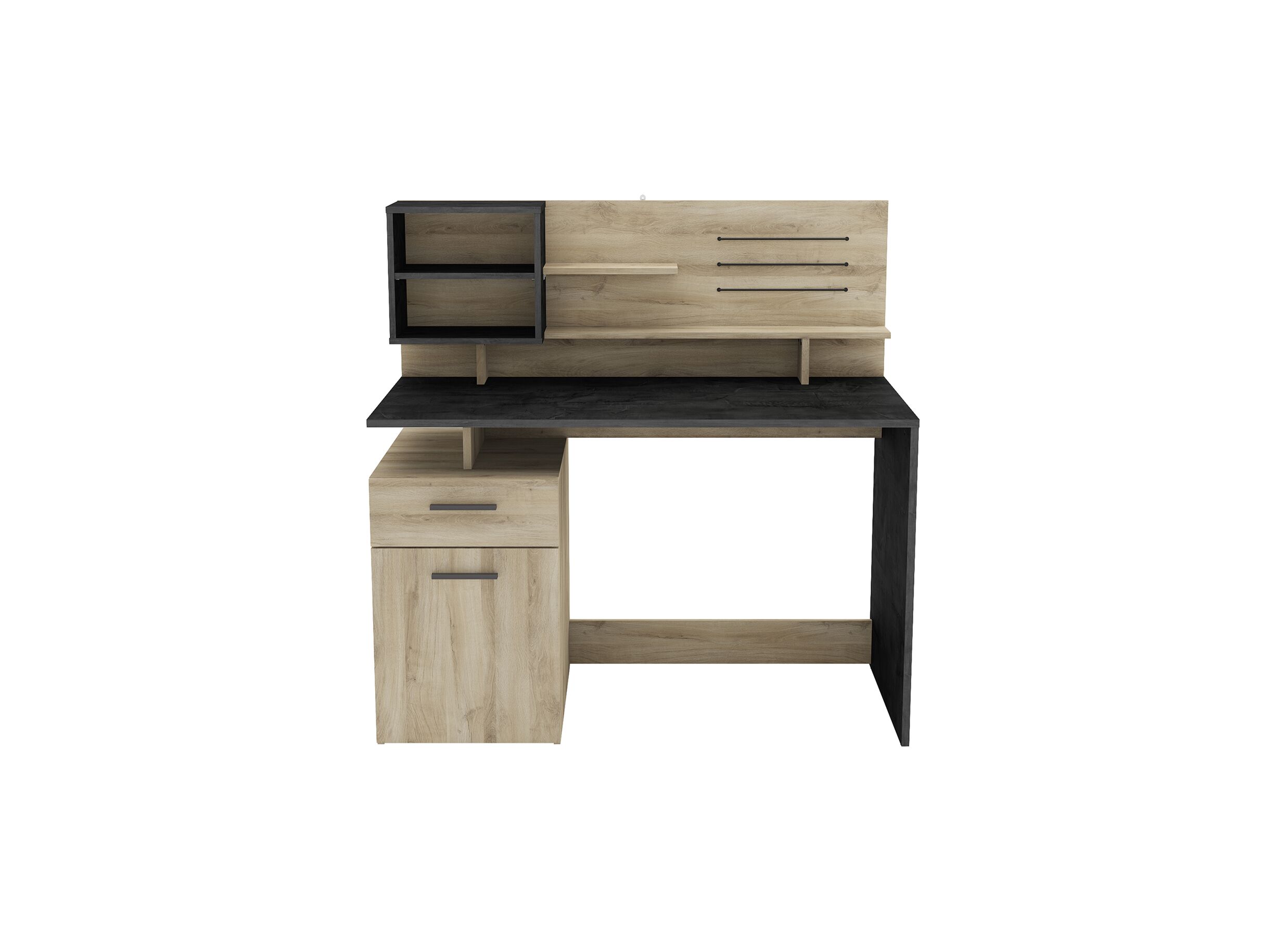 Bureau Malicia 122x59cm - decor - eik & zwart