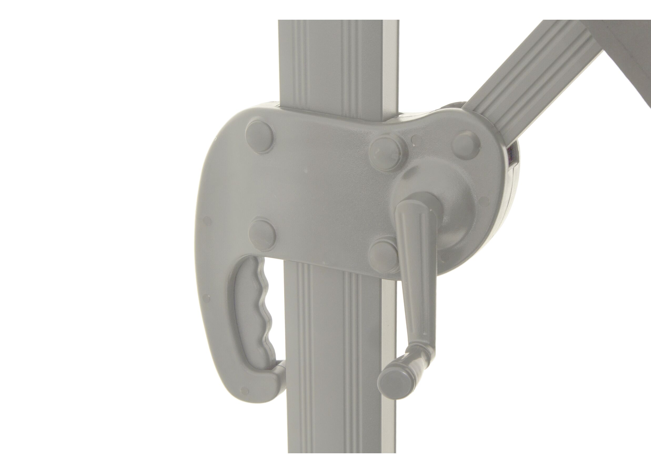 Detail - Parasol déporté Sycamore 300x400cm UV50+ mastic avec couverture