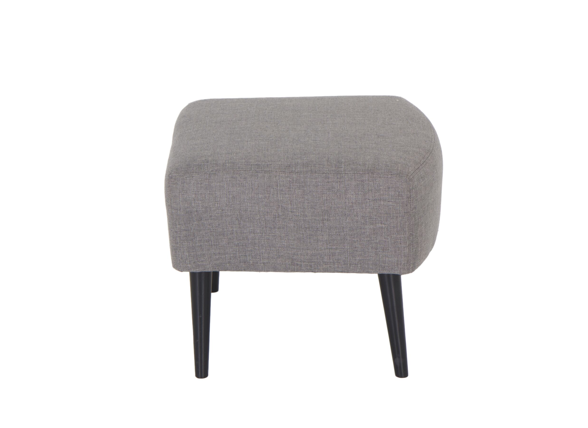 Fauteuil et pouf Canto 76x80x107cm - tissu - taupe